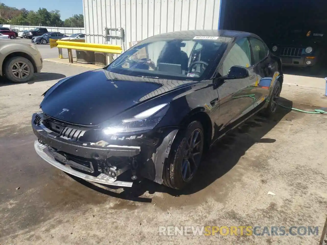 2 Photograph of a damaged car 5YJ3E1EB7NF110633 TESLA MODEL 3 2022