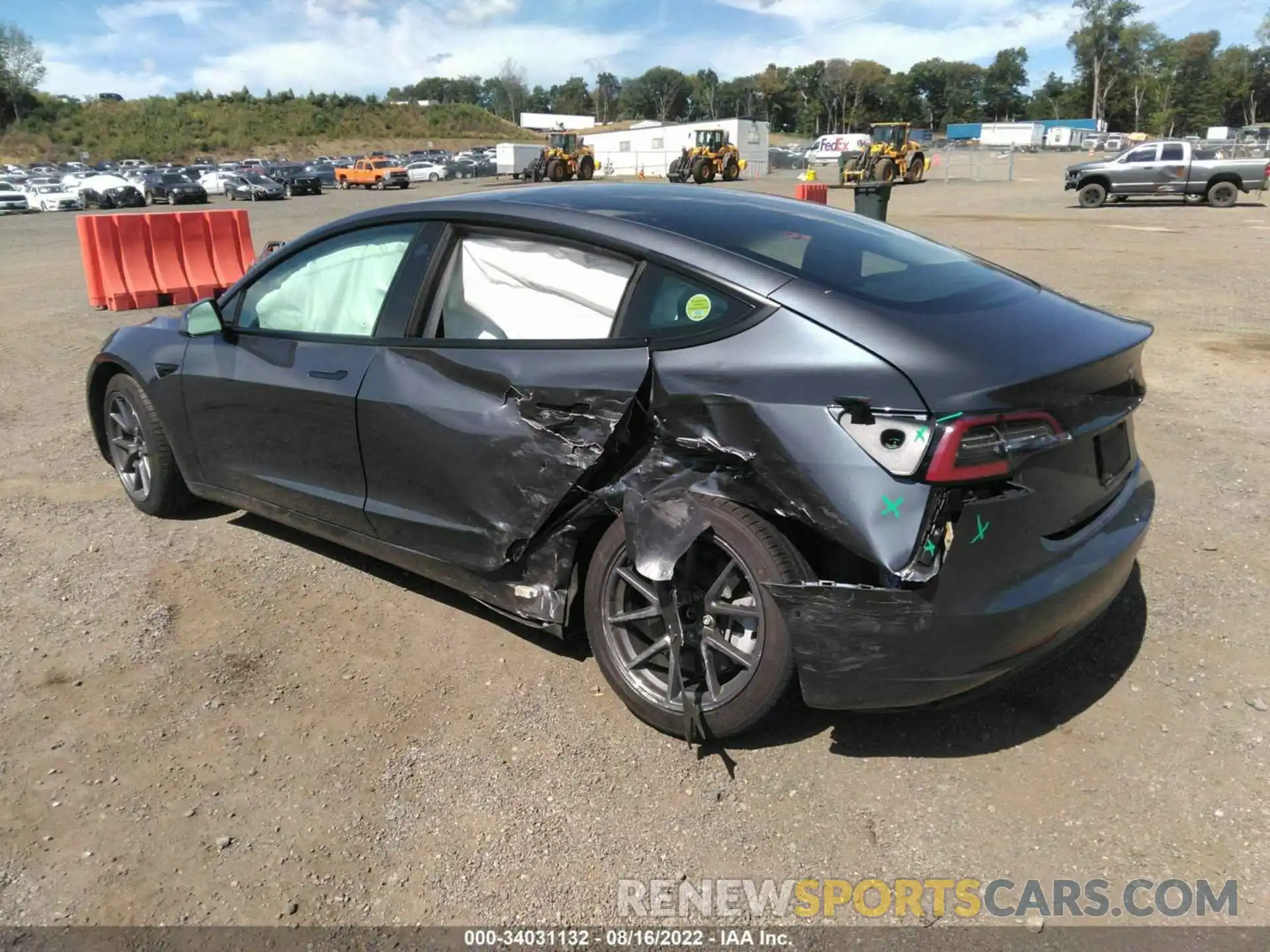 3 Photograph of a damaged car 5YJ3E1EB7NF117159 TESLA MODEL 3 2022