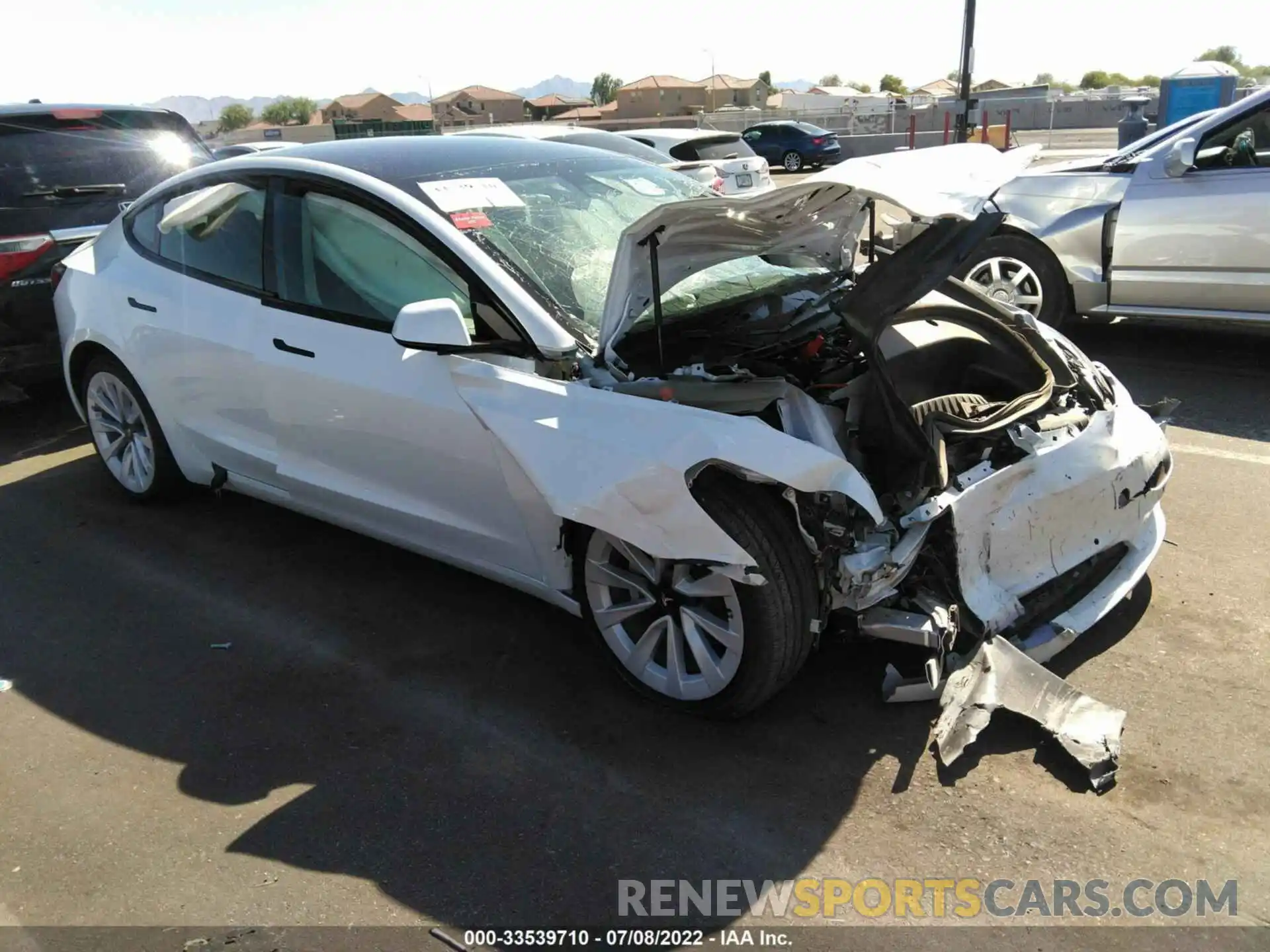 1 Photograph of a damaged car 5YJ3E1EB7NF126671 TESLA MODEL 3 2022