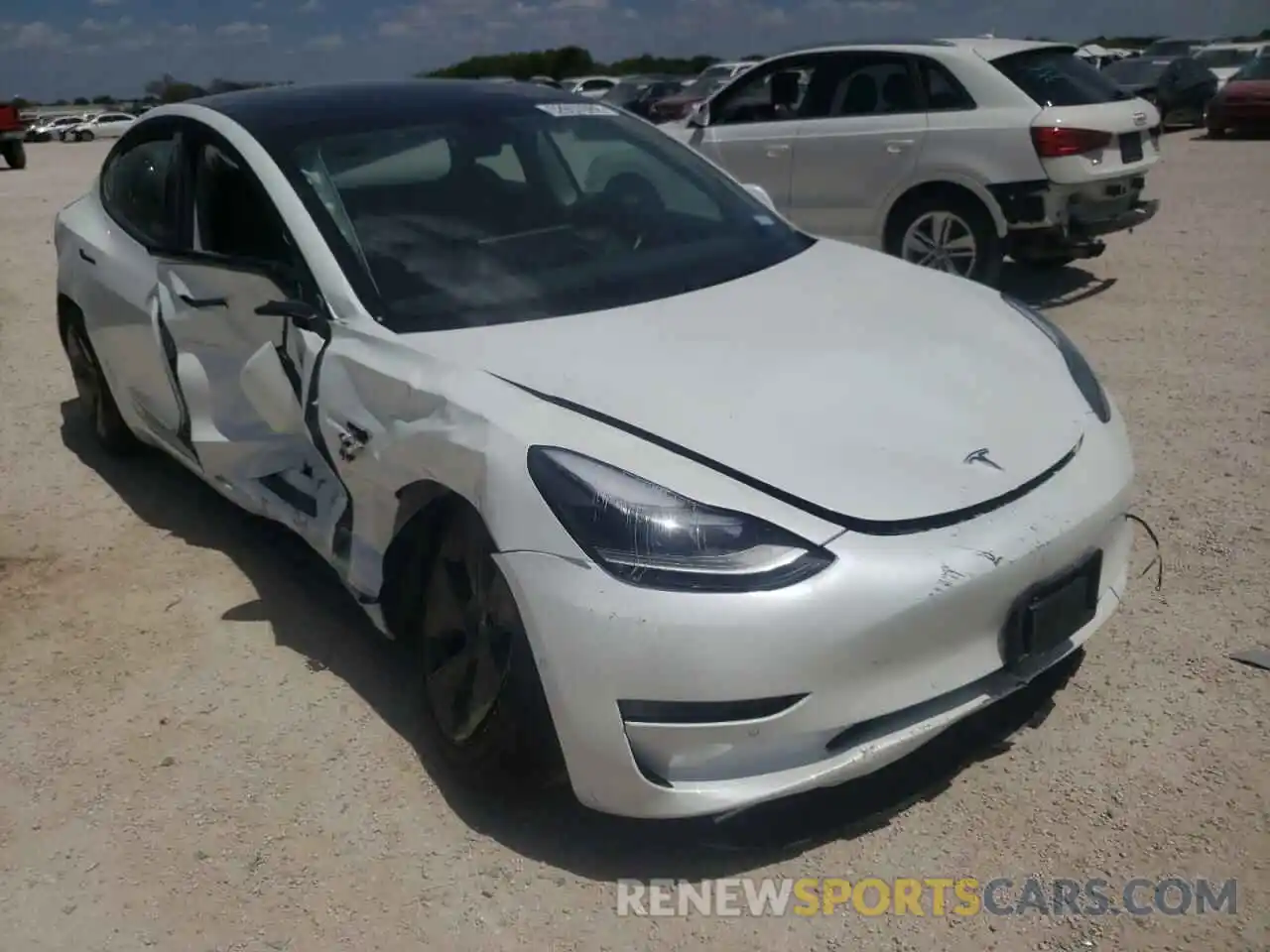 1 Photograph of a damaged car 5YJ3E1EB7NF130218 TESLA MODEL 3 2022