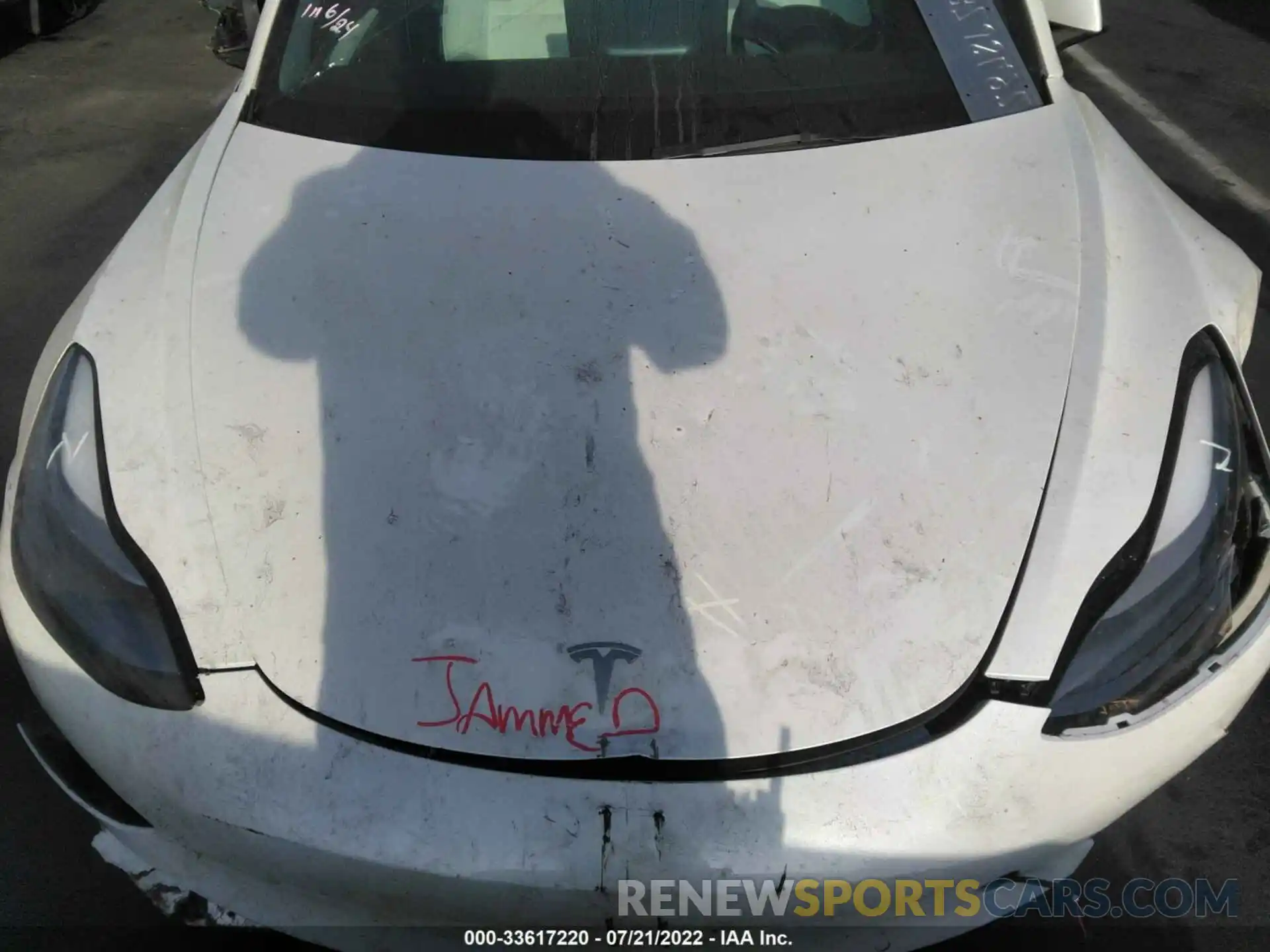 10 Photograph of a damaged car 5YJ3E1EB7NF136438 TESLA MODEL 3 2022