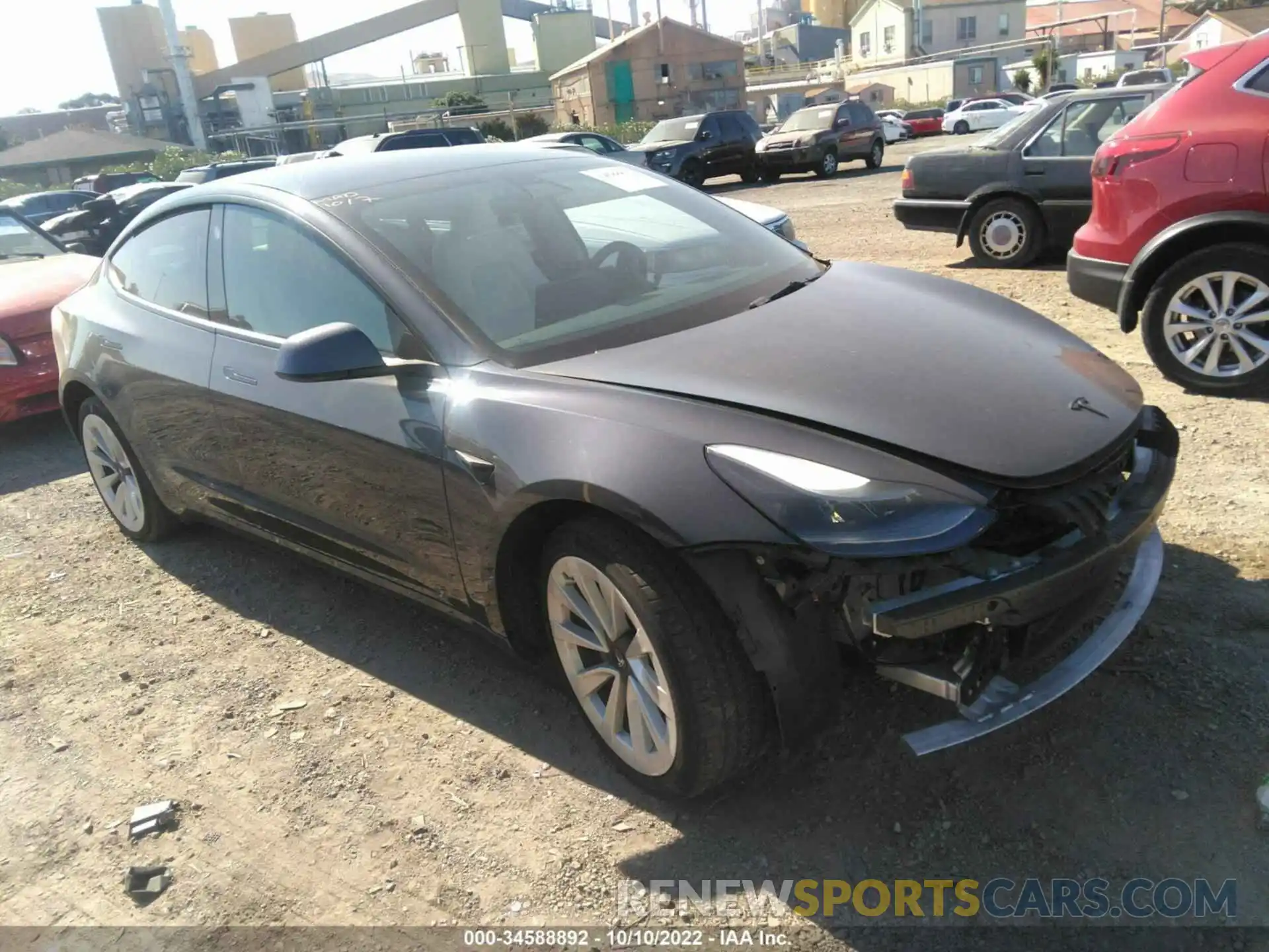 1 Photograph of a damaged car 5YJ3E1EB7NF143096 TESLA MODEL 3 2022