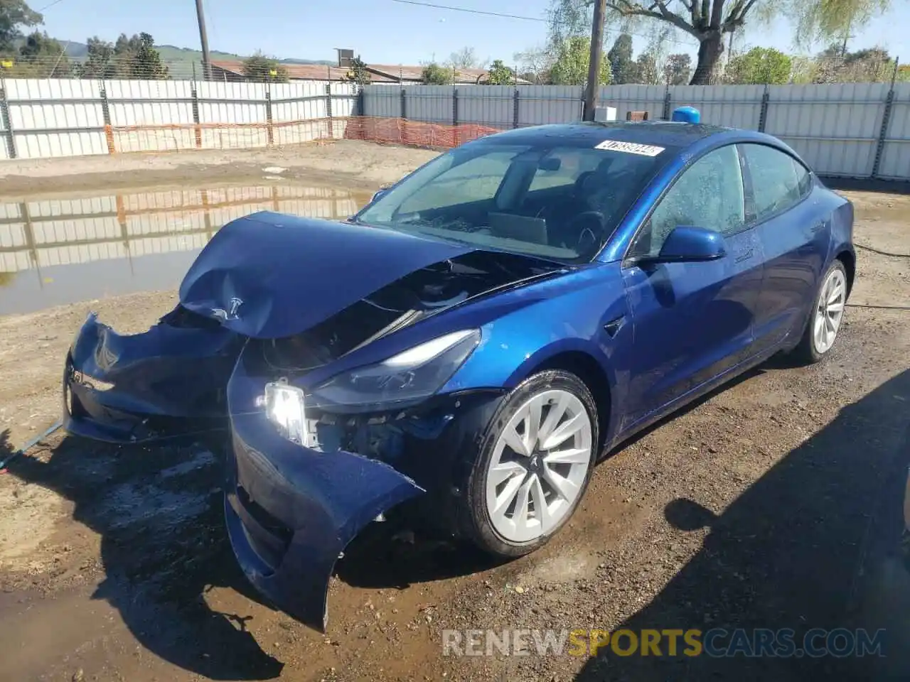 1 Photograph of a damaged car 5YJ3E1EB7NF144202 TESLA MODEL 3 2022