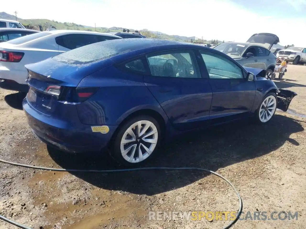 3 Photograph of a damaged car 5YJ3E1EB7NF144202 TESLA MODEL 3 2022