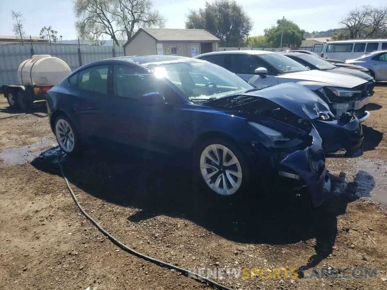 4 Photograph of a damaged car 5YJ3E1EB7NF144202 TESLA MODEL 3 2022