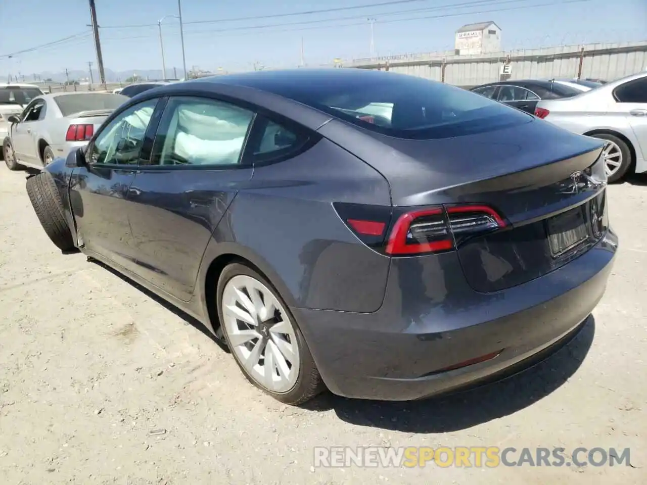 3 Photograph of a damaged car 5YJ3E1EB7NF145544 TESLA MODEL 3 2022