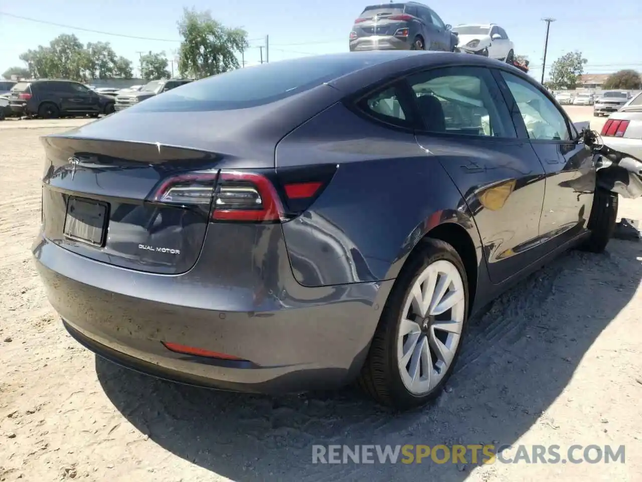 4 Photograph of a damaged car 5YJ3E1EB7NF145544 TESLA MODEL 3 2022