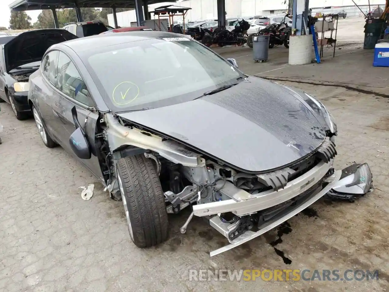 1 Photograph of a damaged car 5YJ3E1EB7NF145754 TESLA MODEL 3 2022