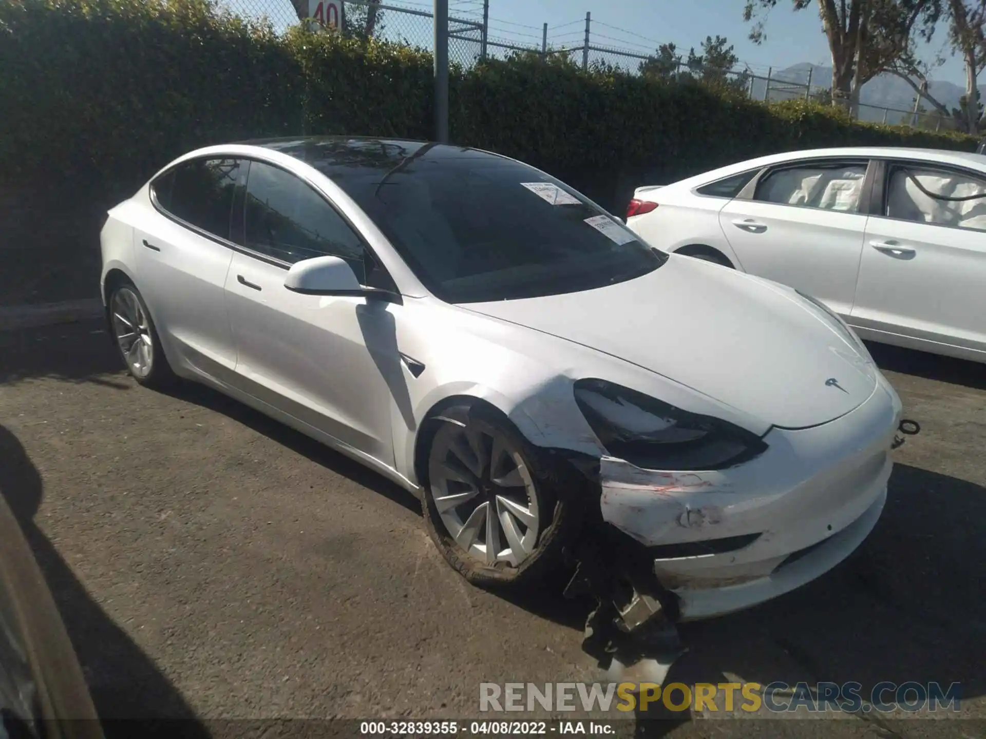 1 Photograph of a damaged car 5YJ3E1EB7NF151909 TESLA MODEL 3 2022