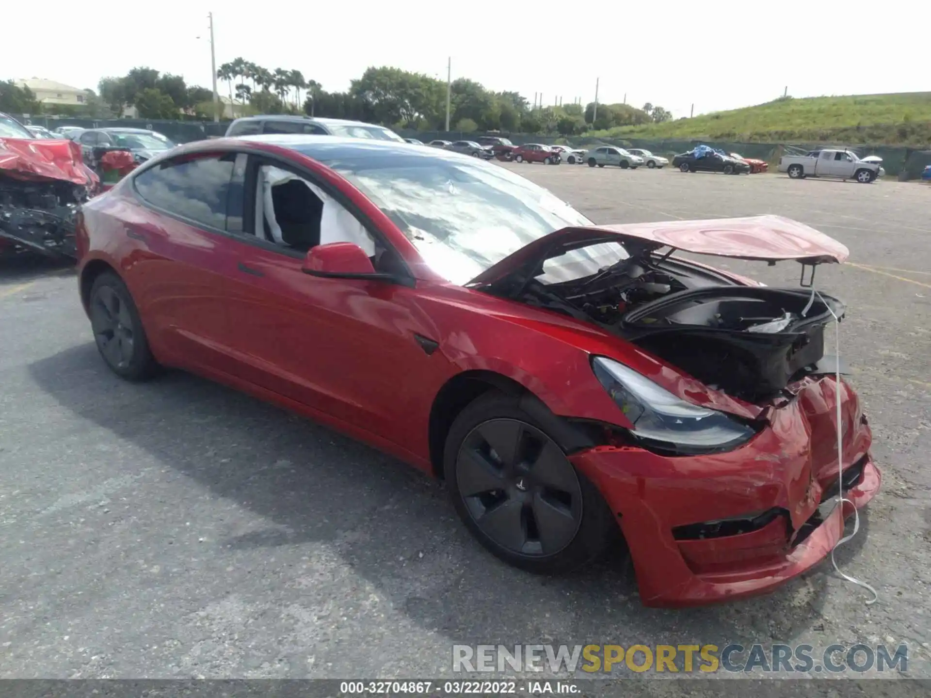 1 Photograph of a damaged car 5YJ3E1EB7NF165969 TESLA MODEL 3 2022