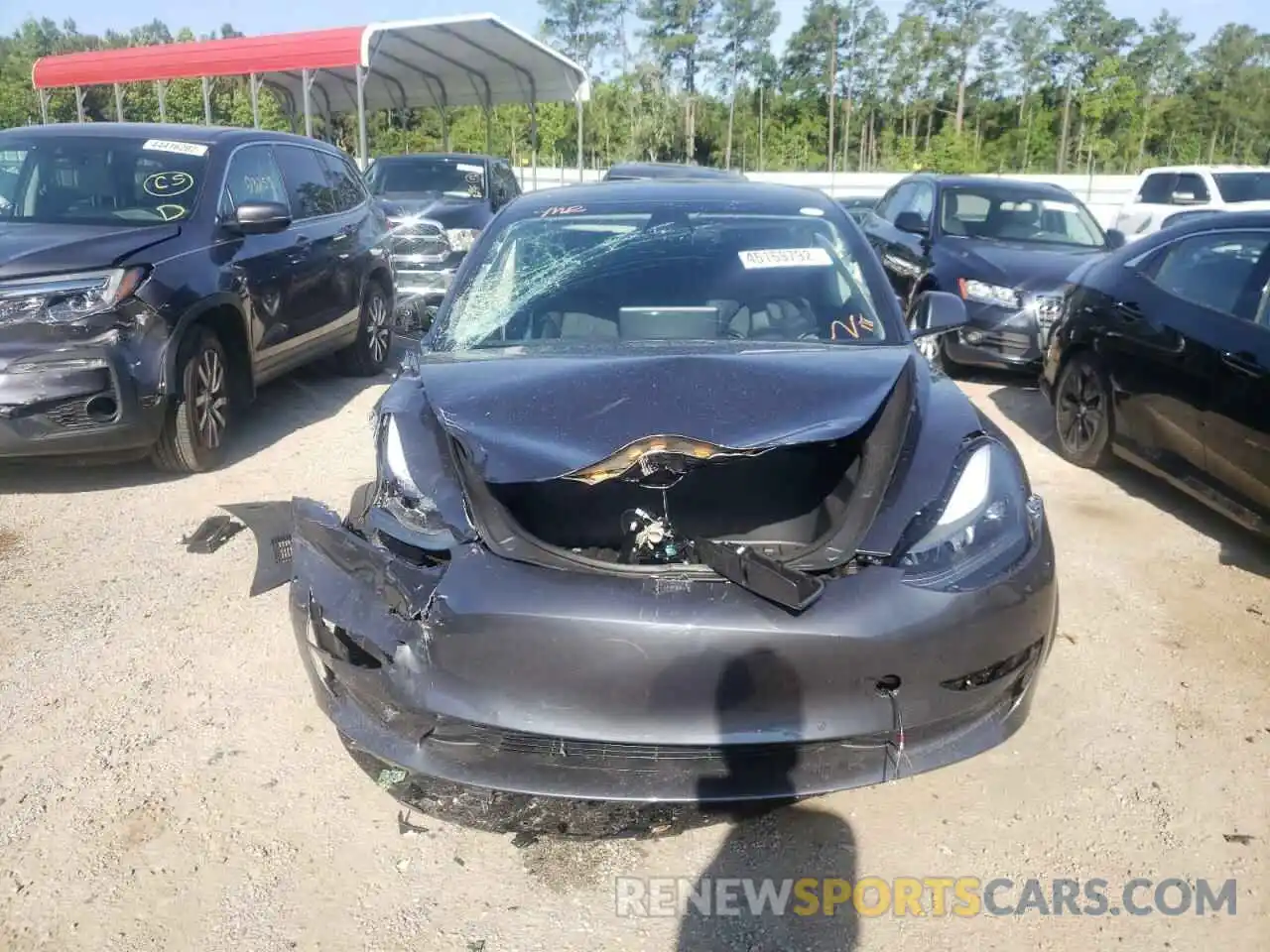 10 Photograph of a damaged car 5YJ3E1EB7NF176728 TESLA MODEL 3 2022