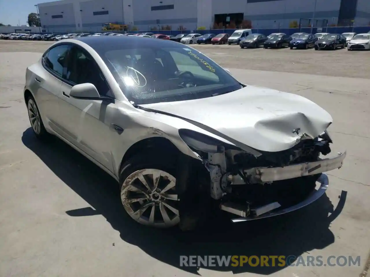 1 Photograph of a damaged car 5YJ3E1EB7NF187499 TESLA MODEL 3 2022