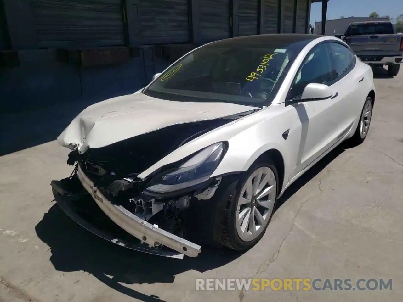 2 Photograph of a damaged car 5YJ3E1EB7NF187499 TESLA MODEL 3 2022