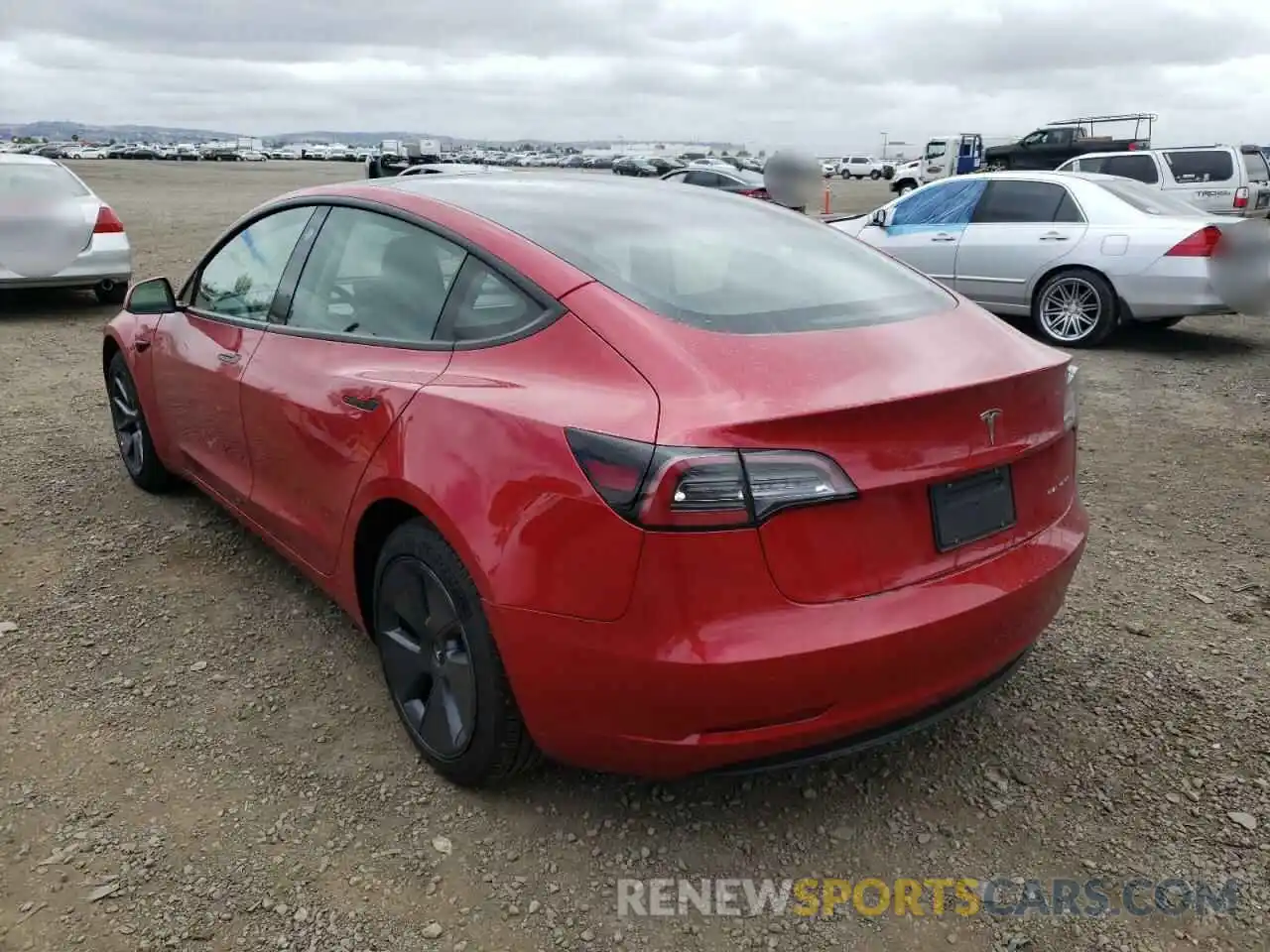 3 Photograph of a damaged car 5YJ3E1EB7NF189124 TESLA MODEL 3 2022