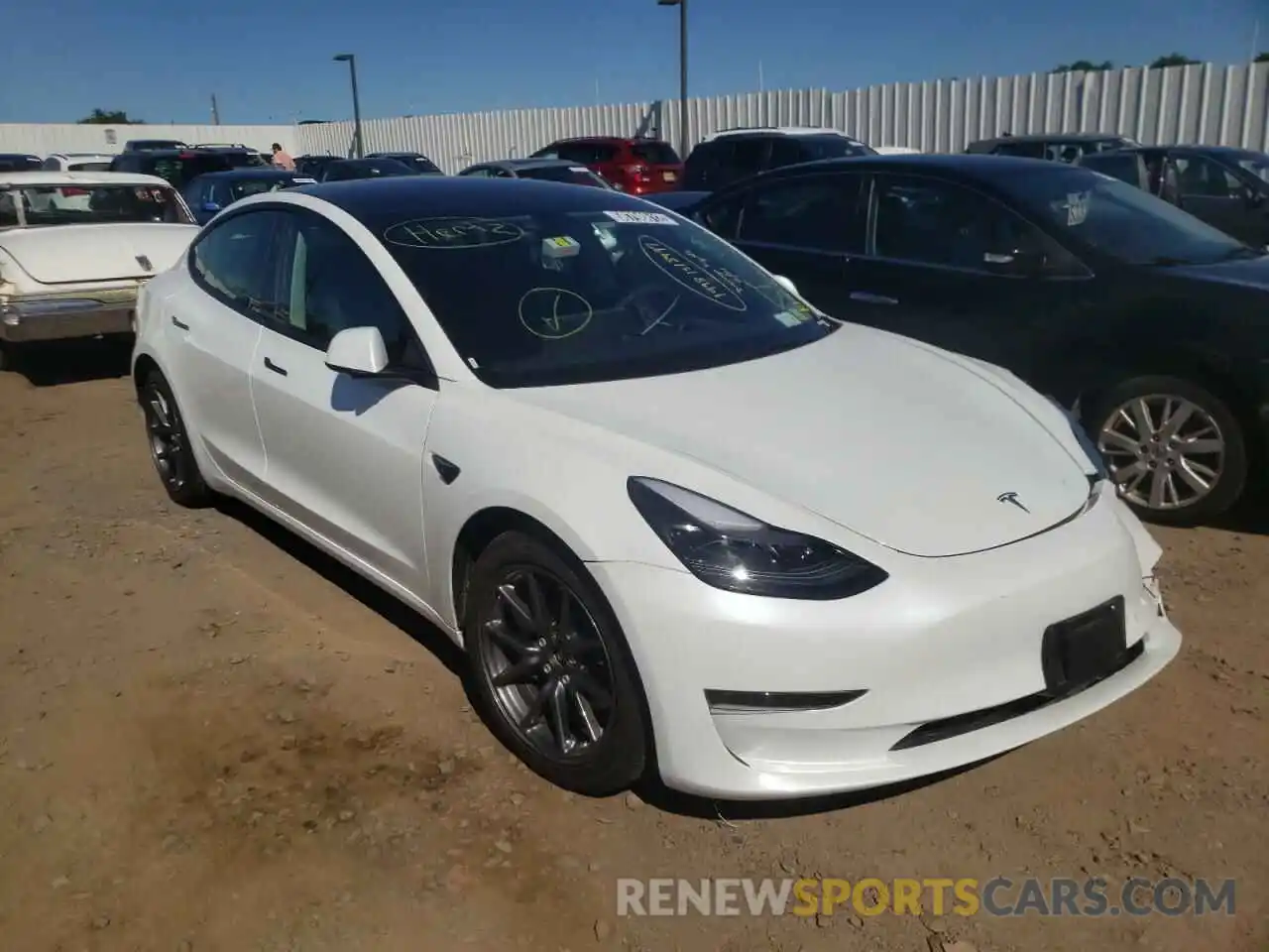 1 Photograph of a damaged car 5YJ3E1EB7NF191696 TESLA MODEL 3 2022