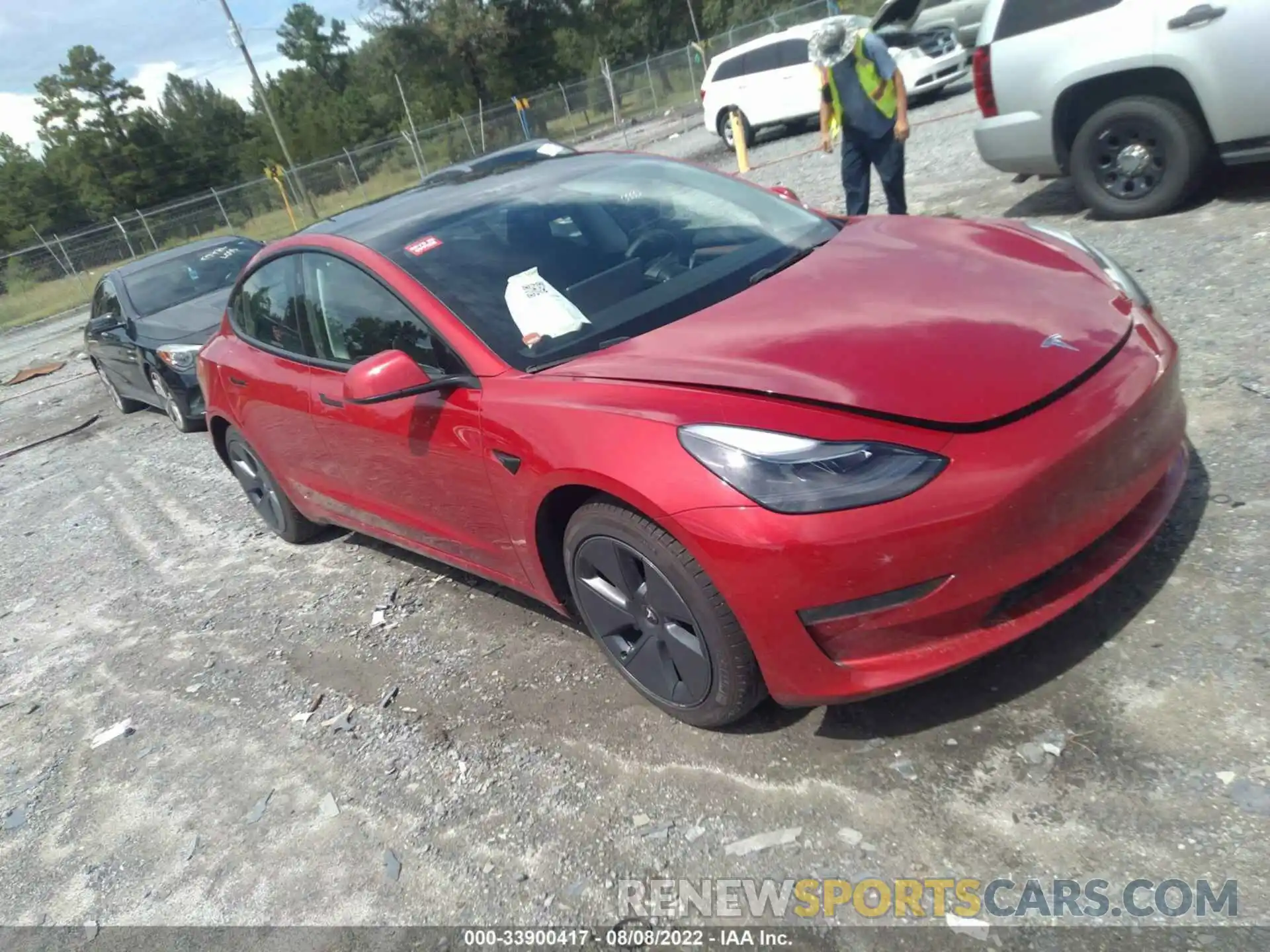 1 Photograph of a damaged car 5YJ3E1EB7NF192802 TESLA MODEL 3 2022