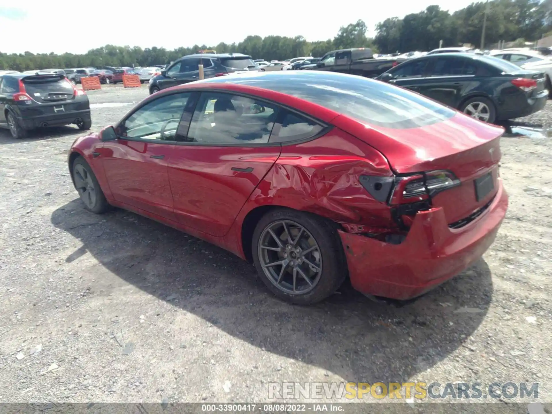 3 Photograph of a damaged car 5YJ3E1EB7NF192802 TESLA MODEL 3 2022