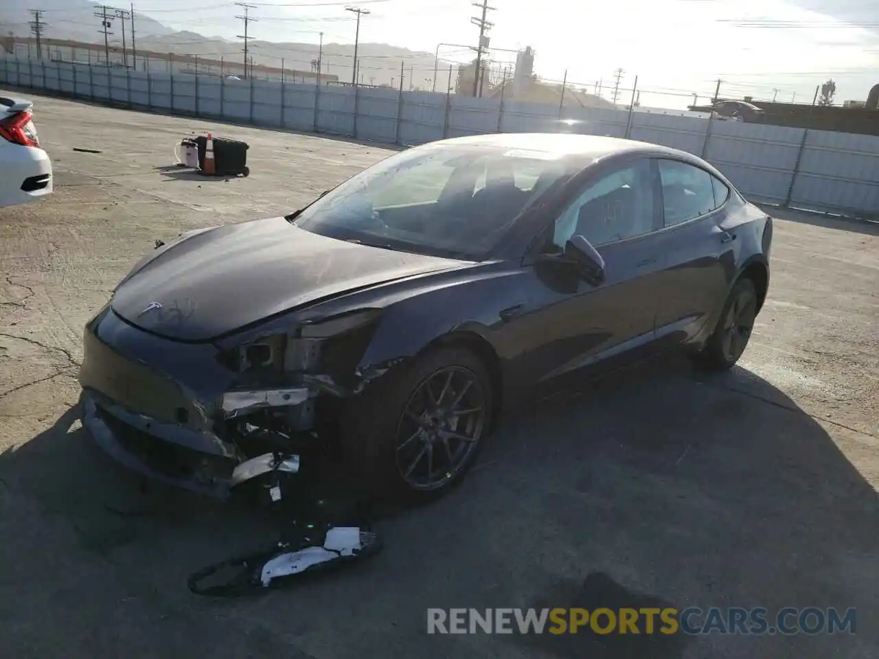 2 Photograph of a damaged car 5YJ3E1EB7NF197773 TESLA MODEL 3 2022