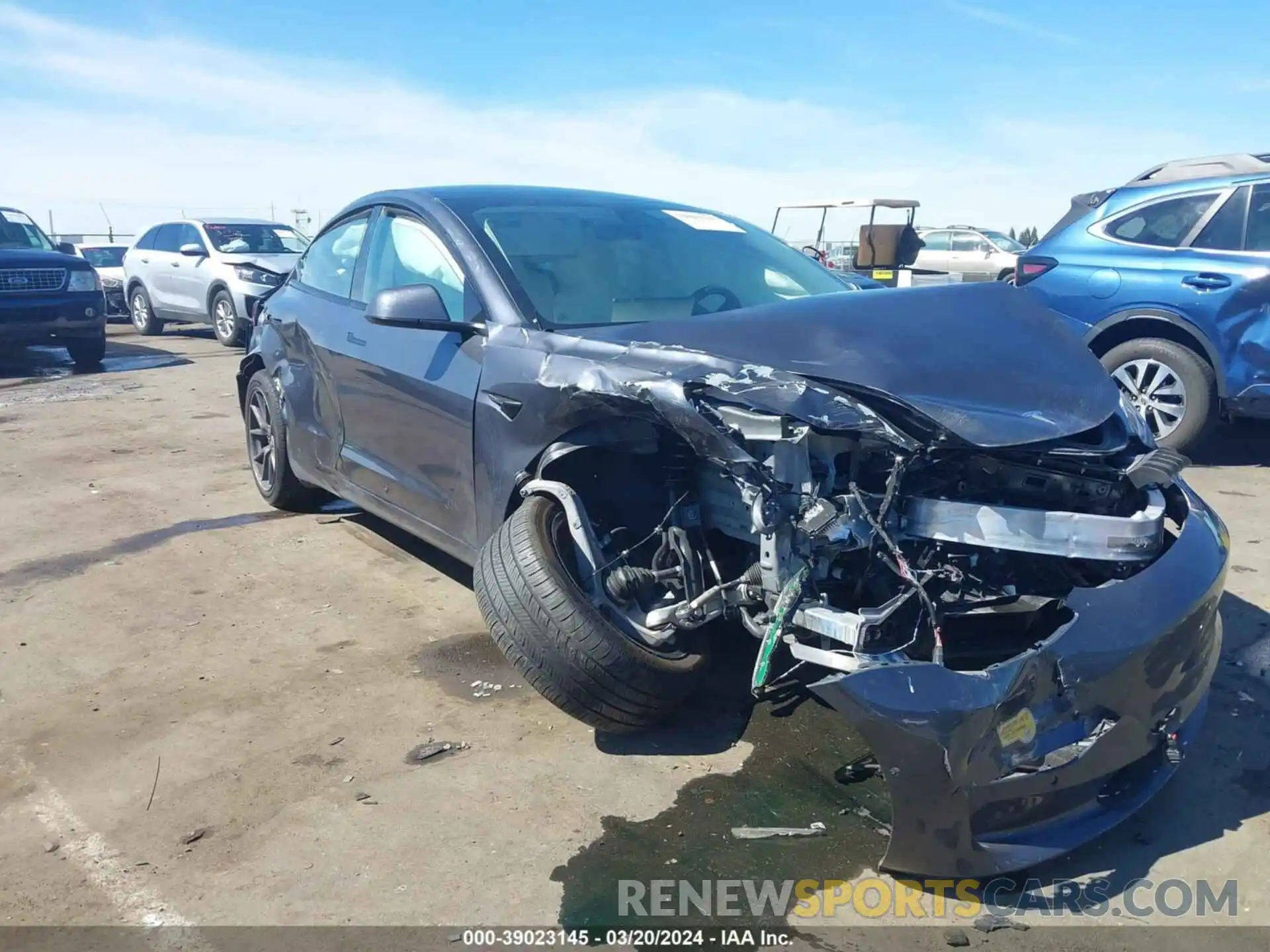 1 Photograph of a damaged car 5YJ3E1EB7NF232375 TESLA MODEL 3 2022