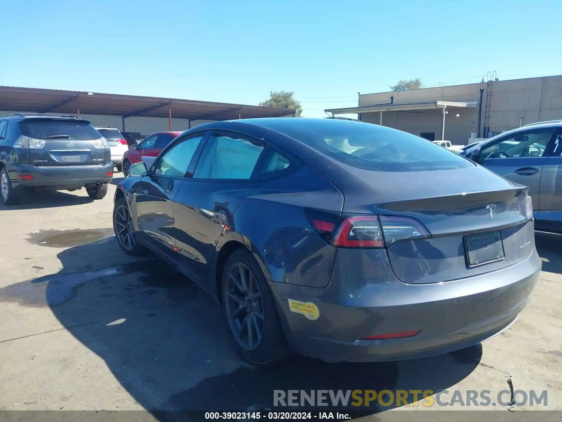 3 Photograph of a damaged car 5YJ3E1EB7NF232375 TESLA MODEL 3 2022