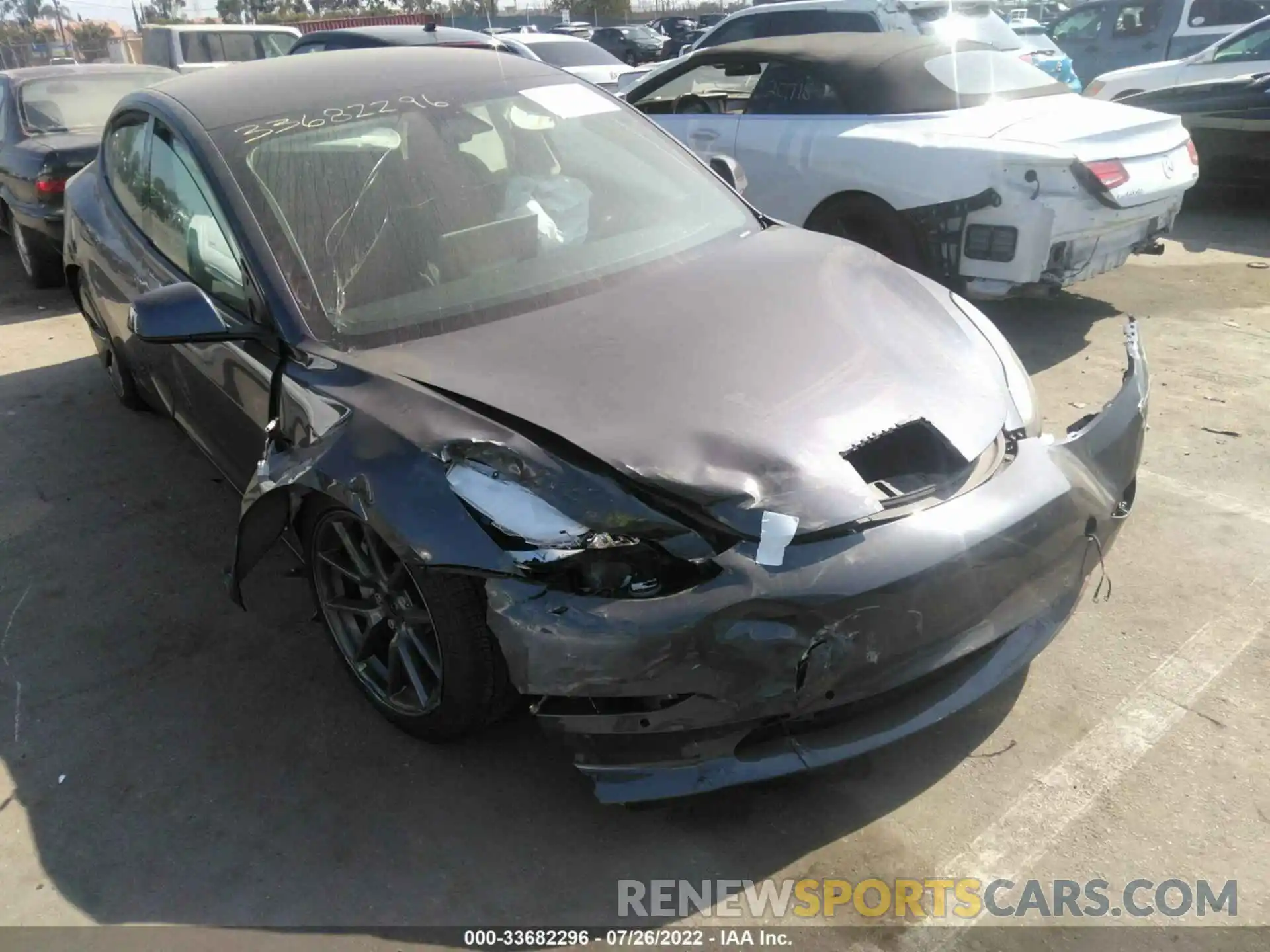 1 Photograph of a damaged car 5YJ3E1EB7NF246325 TESLA MODEL 3 2022