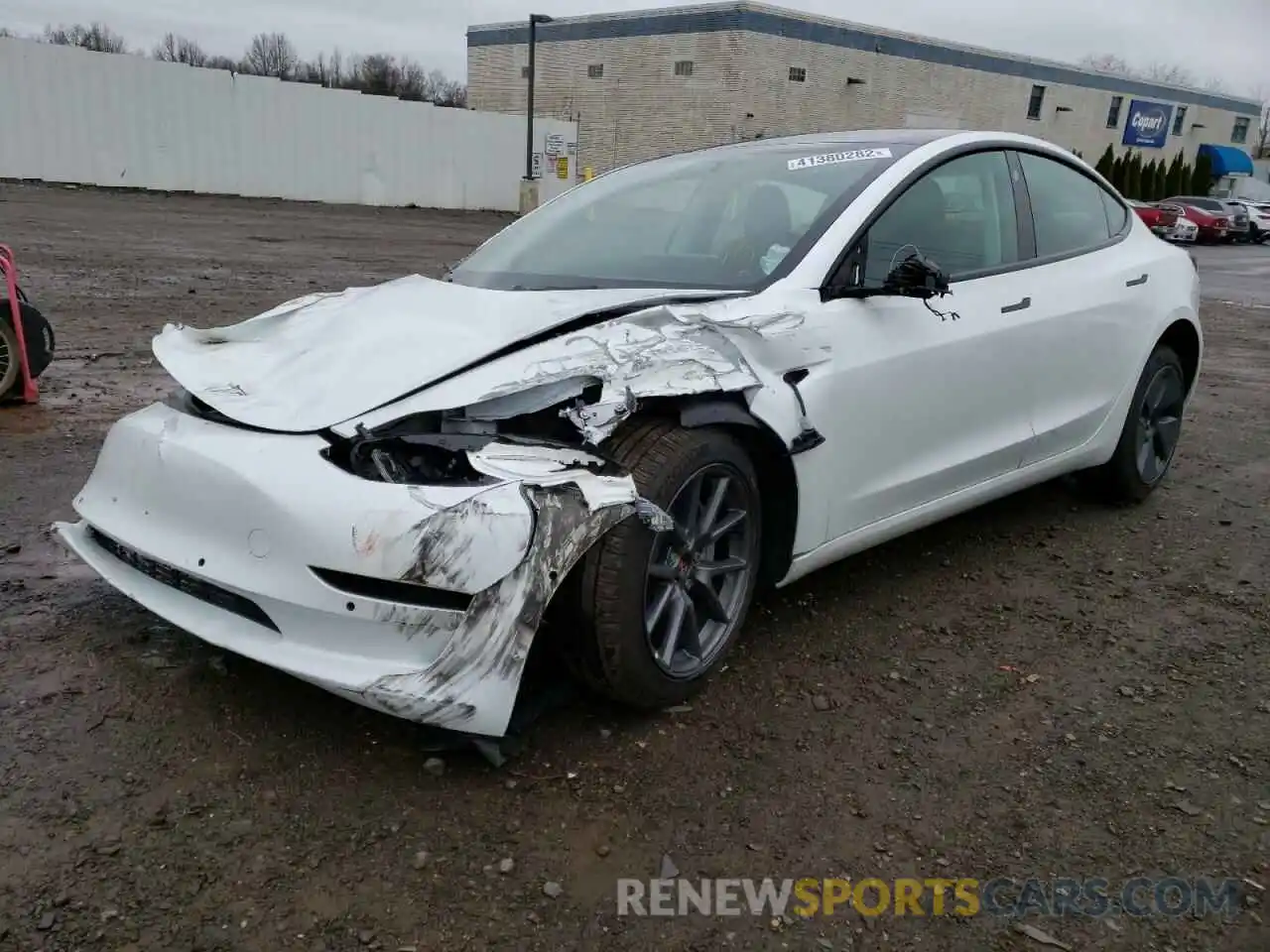 2 Photograph of a damaged car 5YJ3E1EB8NF106915 TESLA MODEL 3 2022