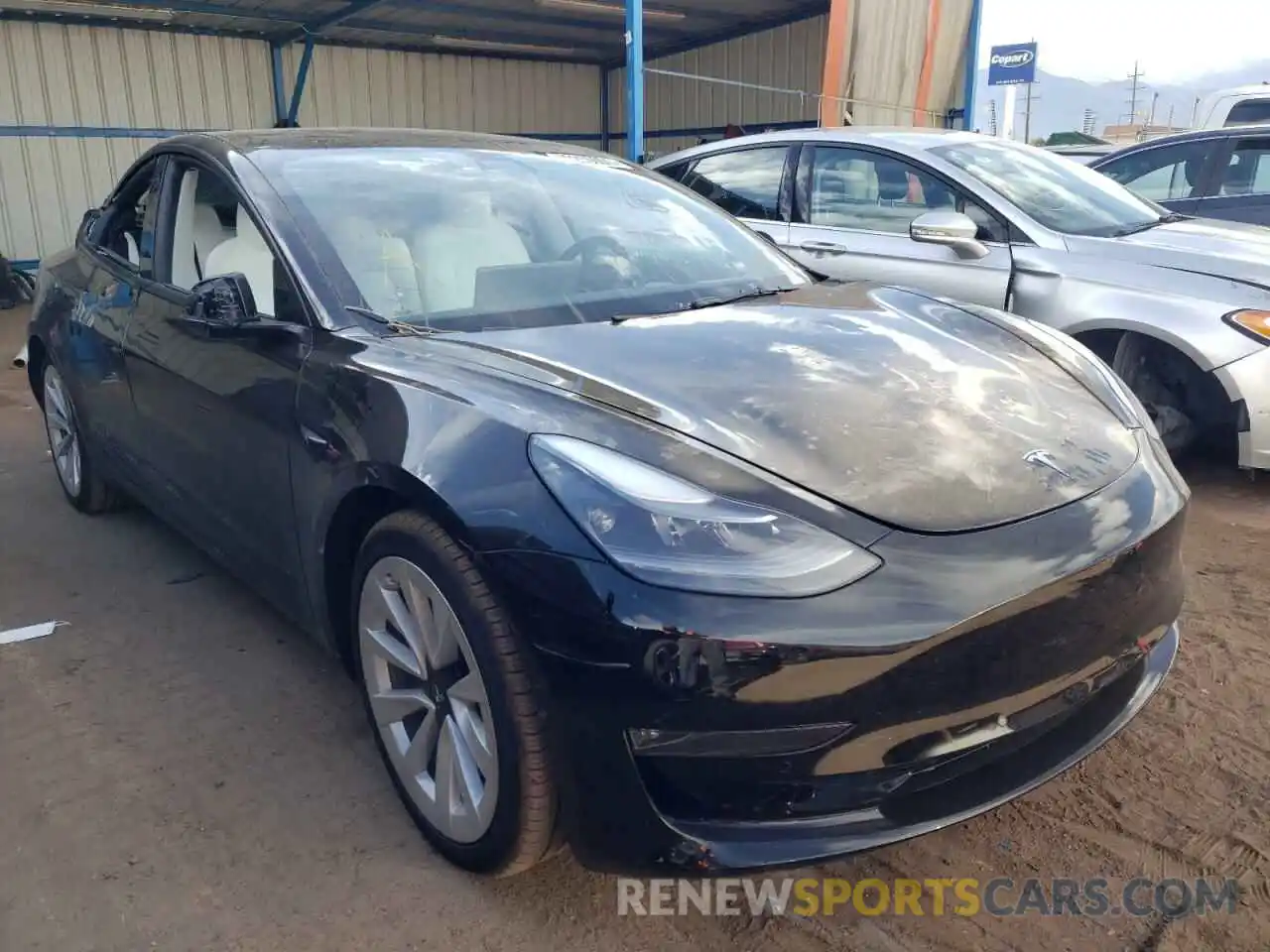 1 Photograph of a damaged car 5YJ3E1EB8NF123357 TESLA MODEL 3 2022