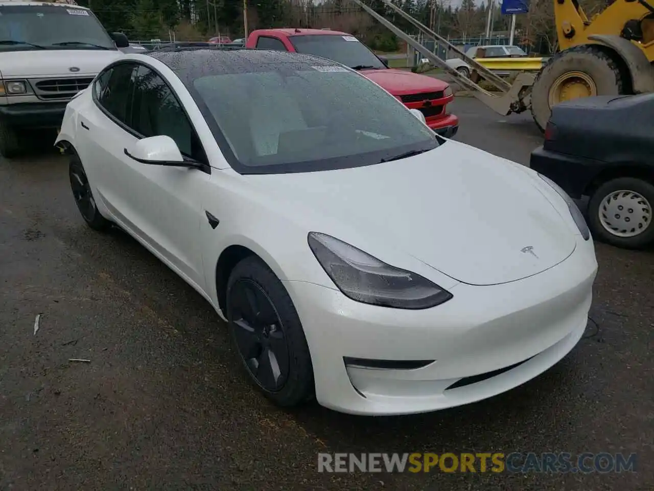 1 Фотография поврежденного автомобиля 5YJ3E1EB8NF127568 TESLA MODEL 3 2022