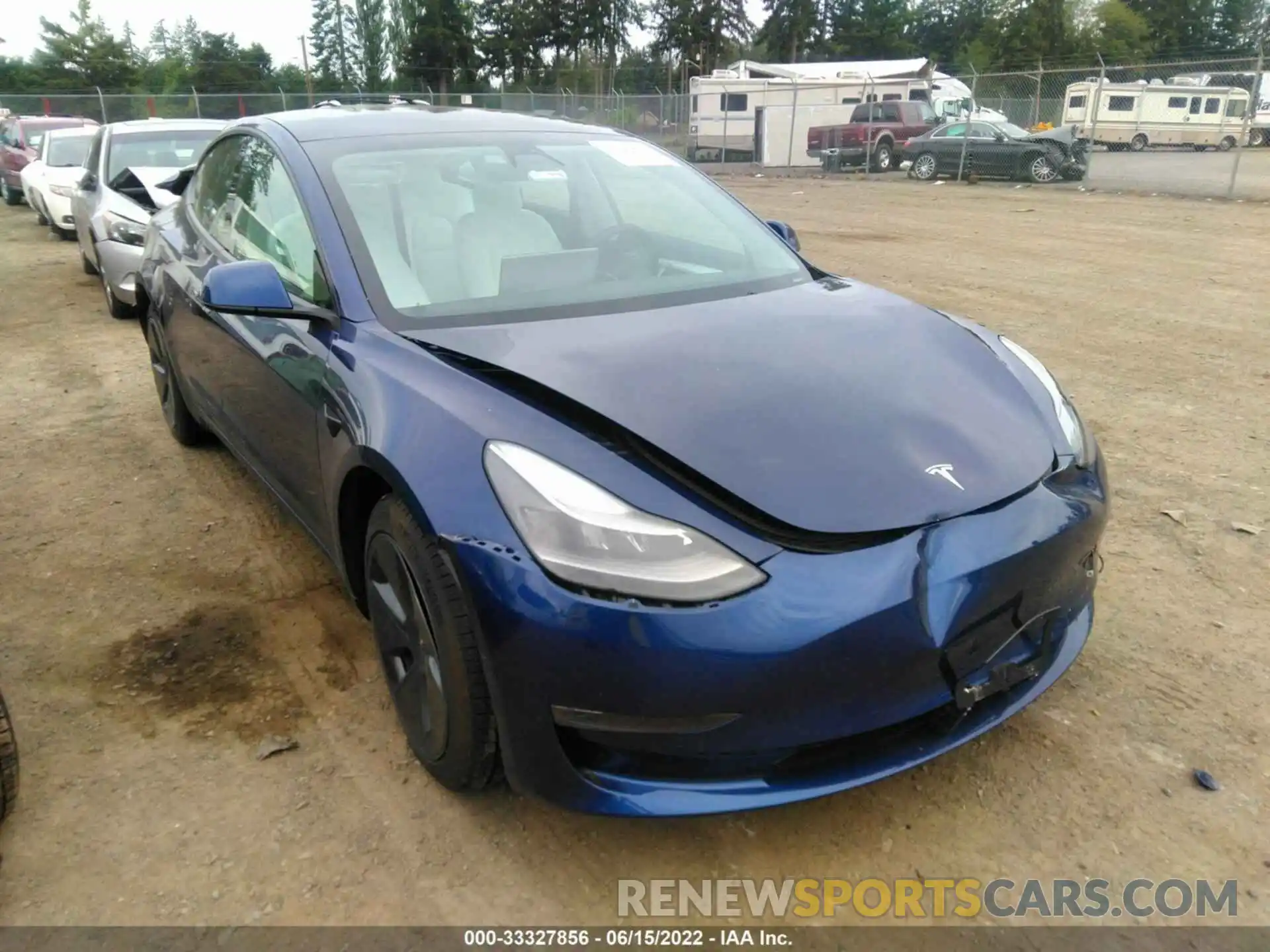 1 Photograph of a damaged car 5YJ3E1EB8NF130101 TESLA MODEL 3 2022