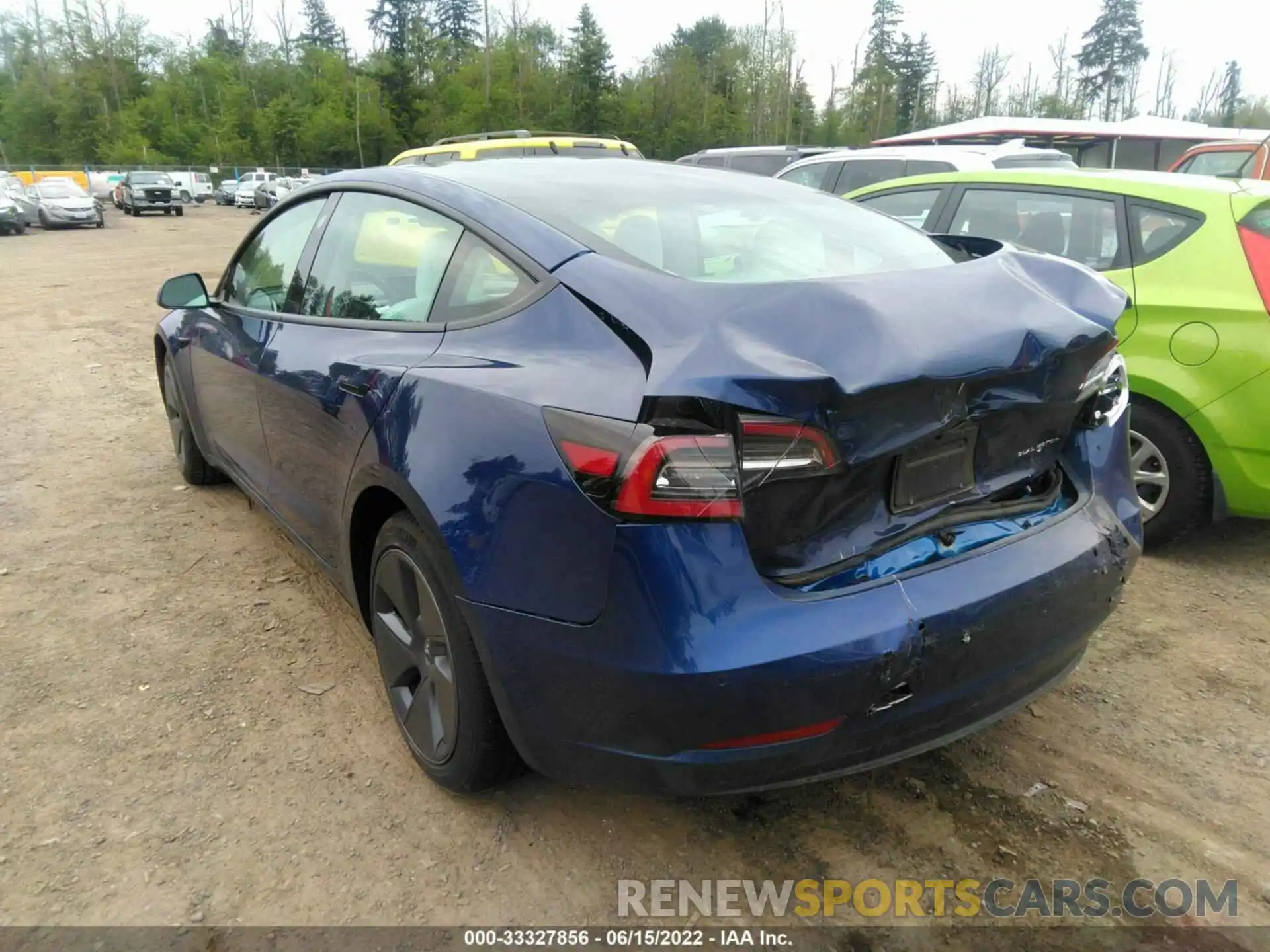 3 Photograph of a damaged car 5YJ3E1EB8NF130101 TESLA MODEL 3 2022