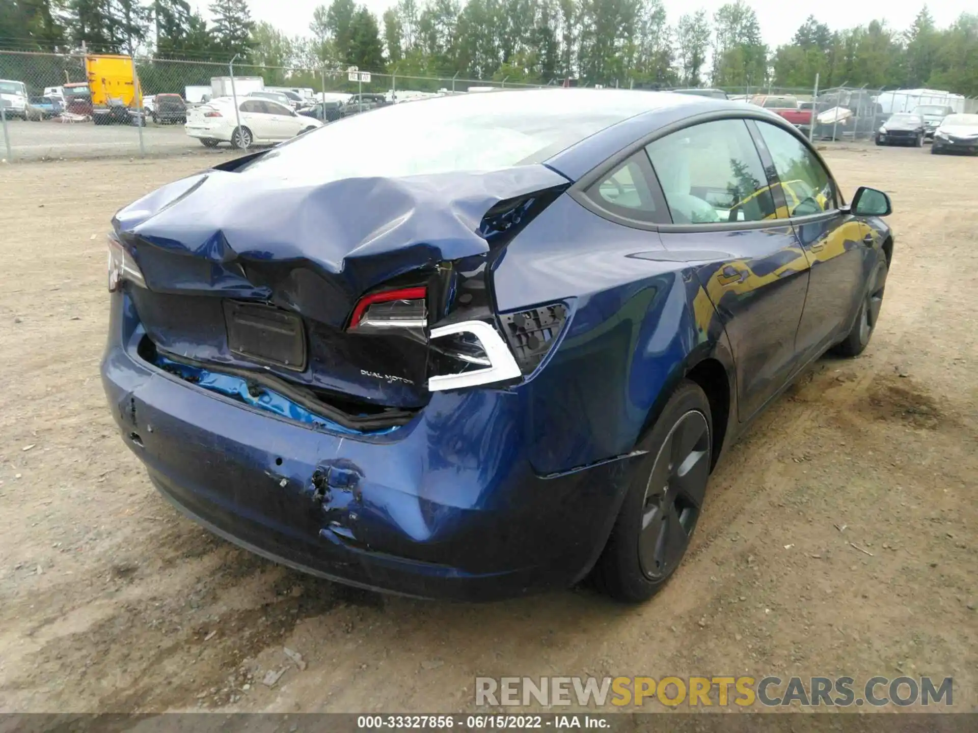 4 Photograph of a damaged car 5YJ3E1EB8NF130101 TESLA MODEL 3 2022