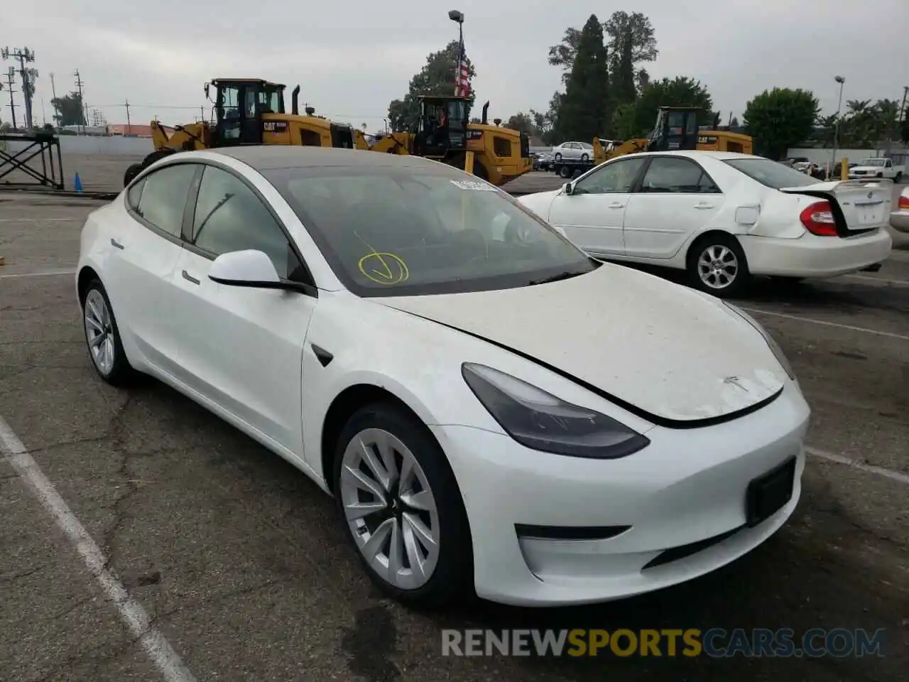 1 Photograph of a damaged car 5YJ3E1EB8NF144158 TESLA MODEL 3 2022