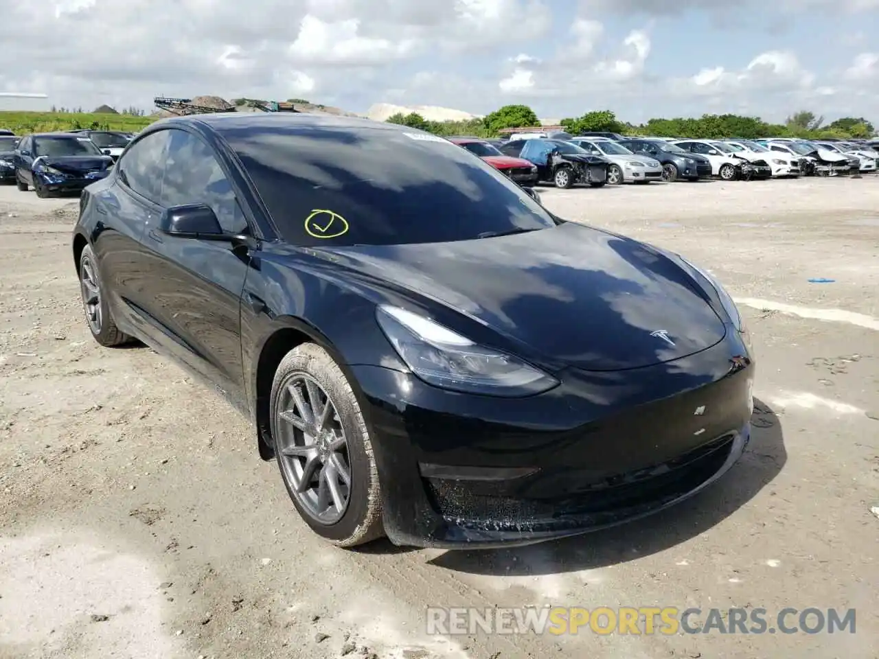 1 Photograph of a damaged car 5YJ3E1EB8NF152387 TESLA MODEL 3 2022