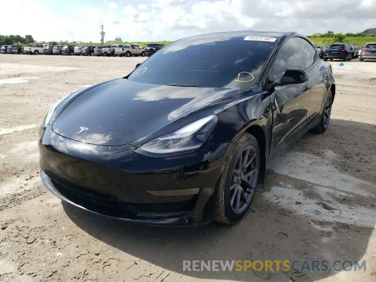 2 Photograph of a damaged car 5YJ3E1EB8NF152387 TESLA MODEL 3 2022