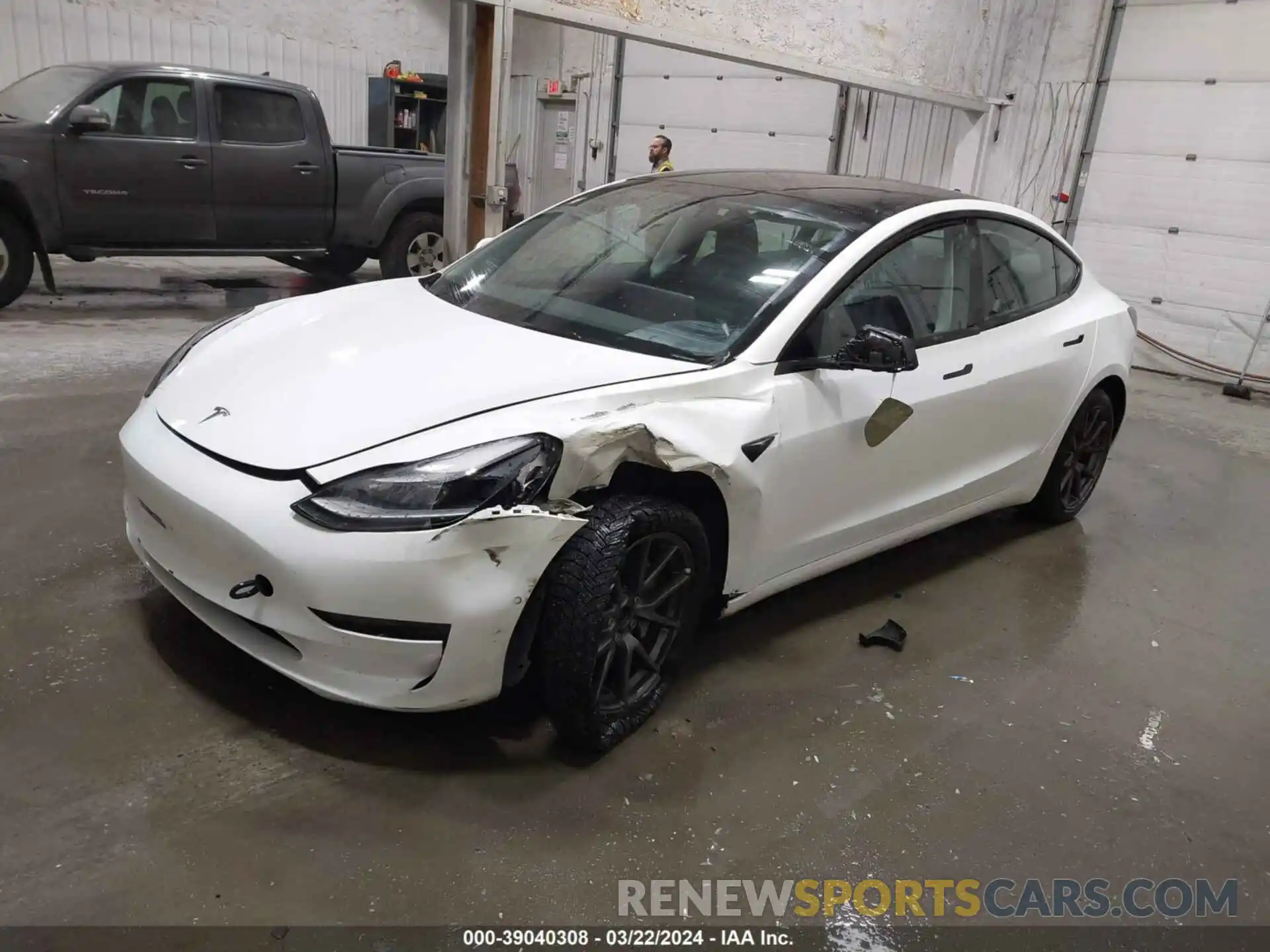 2 Photograph of a damaged car 5YJ3E1EB8NF153023 TESLA MODEL 3 2022