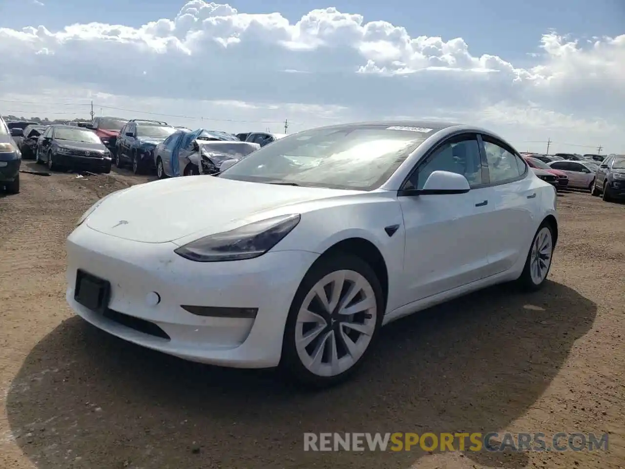 2 Photograph of a damaged car 5YJ3E1EB8NF167021 TESLA MODEL 3 2022