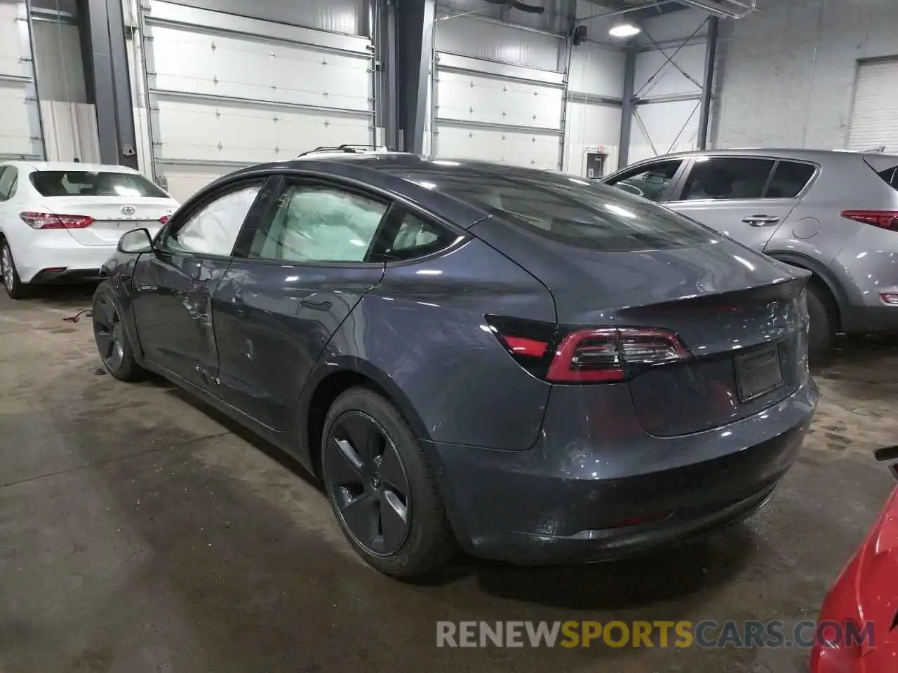 3 Photograph of a damaged car 5YJ3E1EB8NF185468 TESLA MODEL 3 2022