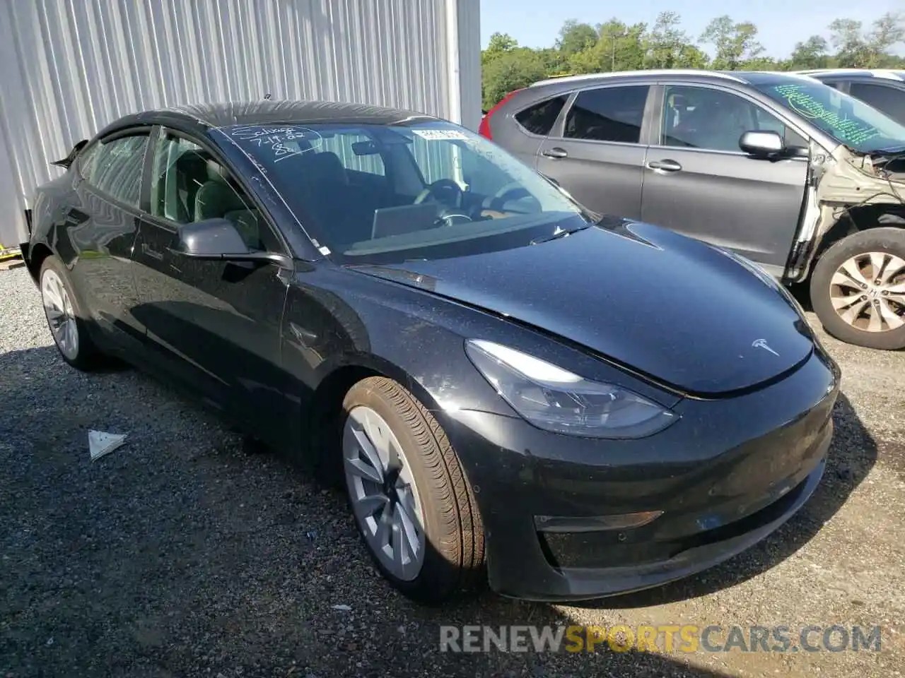 1 Photograph of a damaged car 5YJ3E1EB8NF192288 TESLA MODEL 3 2022