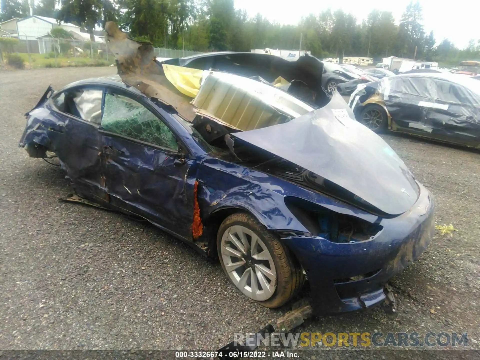 1 Photograph of a damaged car 5YJ3E1EB8NF248021 TESLA MODEL 3 2022