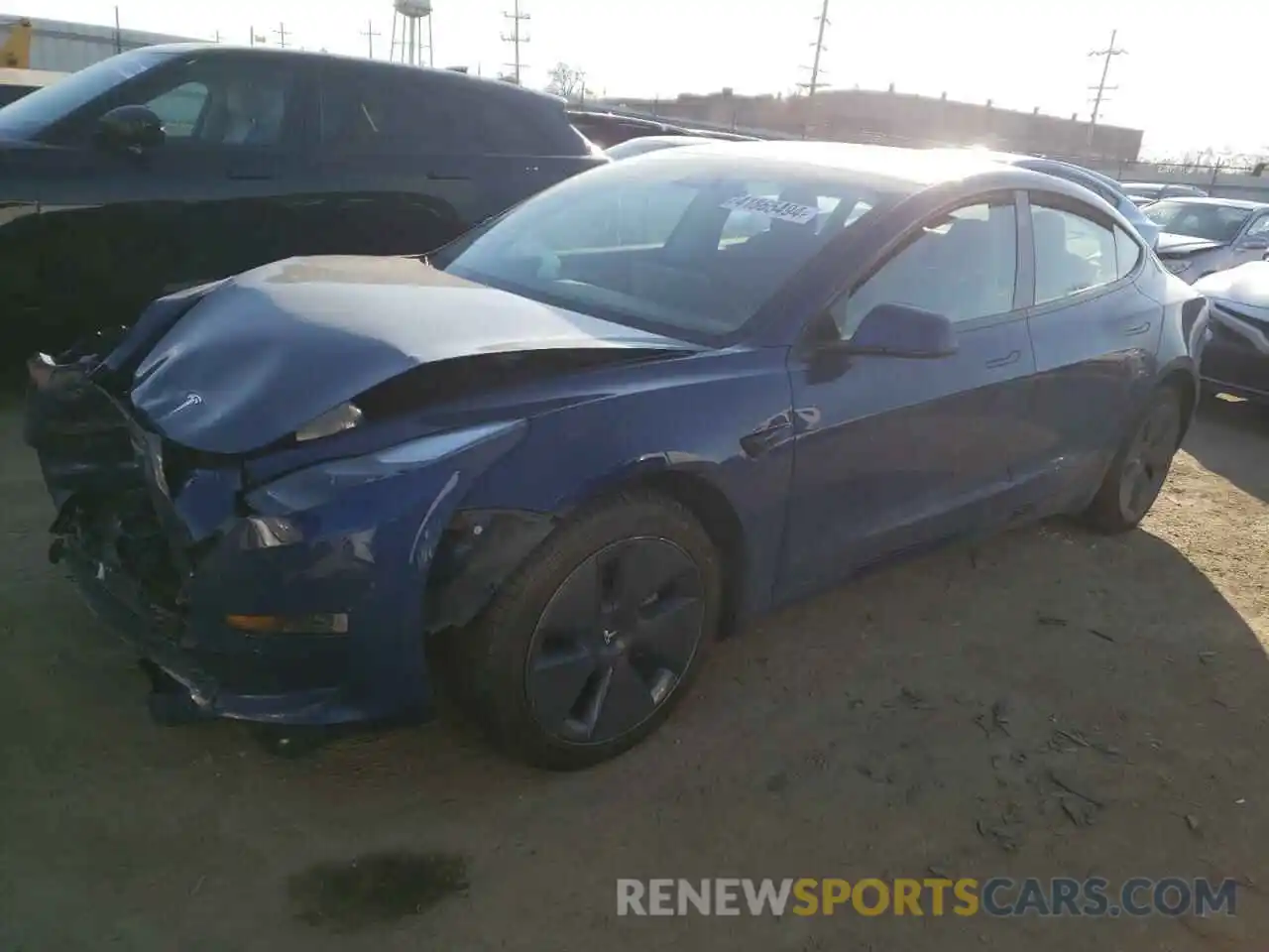 1 Photograph of a damaged car 5YJ3E1EB8NF274974 TESLA MODEL 3 2022