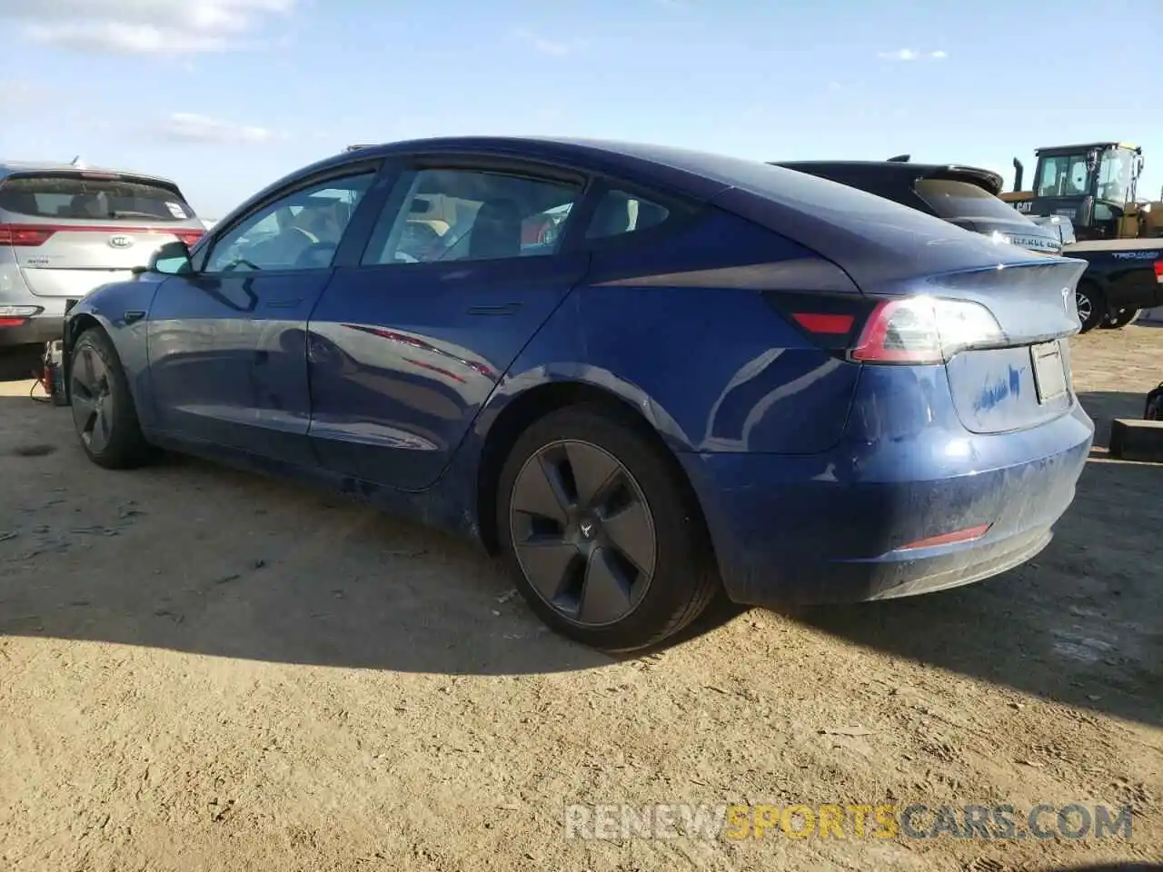 2 Photograph of a damaged car 5YJ3E1EB8NF274974 TESLA MODEL 3 2022