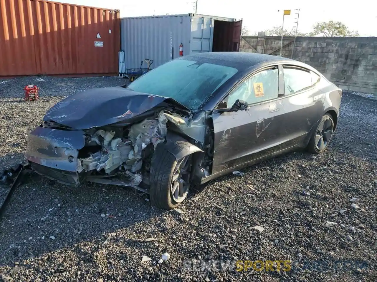 1 Photograph of a damaged car 5YJ3E1EB8NF287871 TESLA MODEL 3 2022