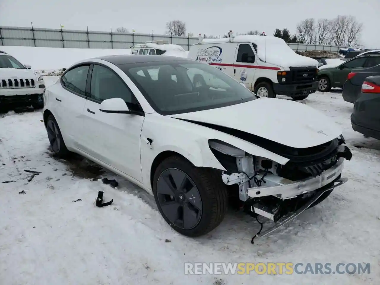 1 Photograph of a damaged car 5YJ3E1EB9NF108088 TESLA MODEL 3 2022