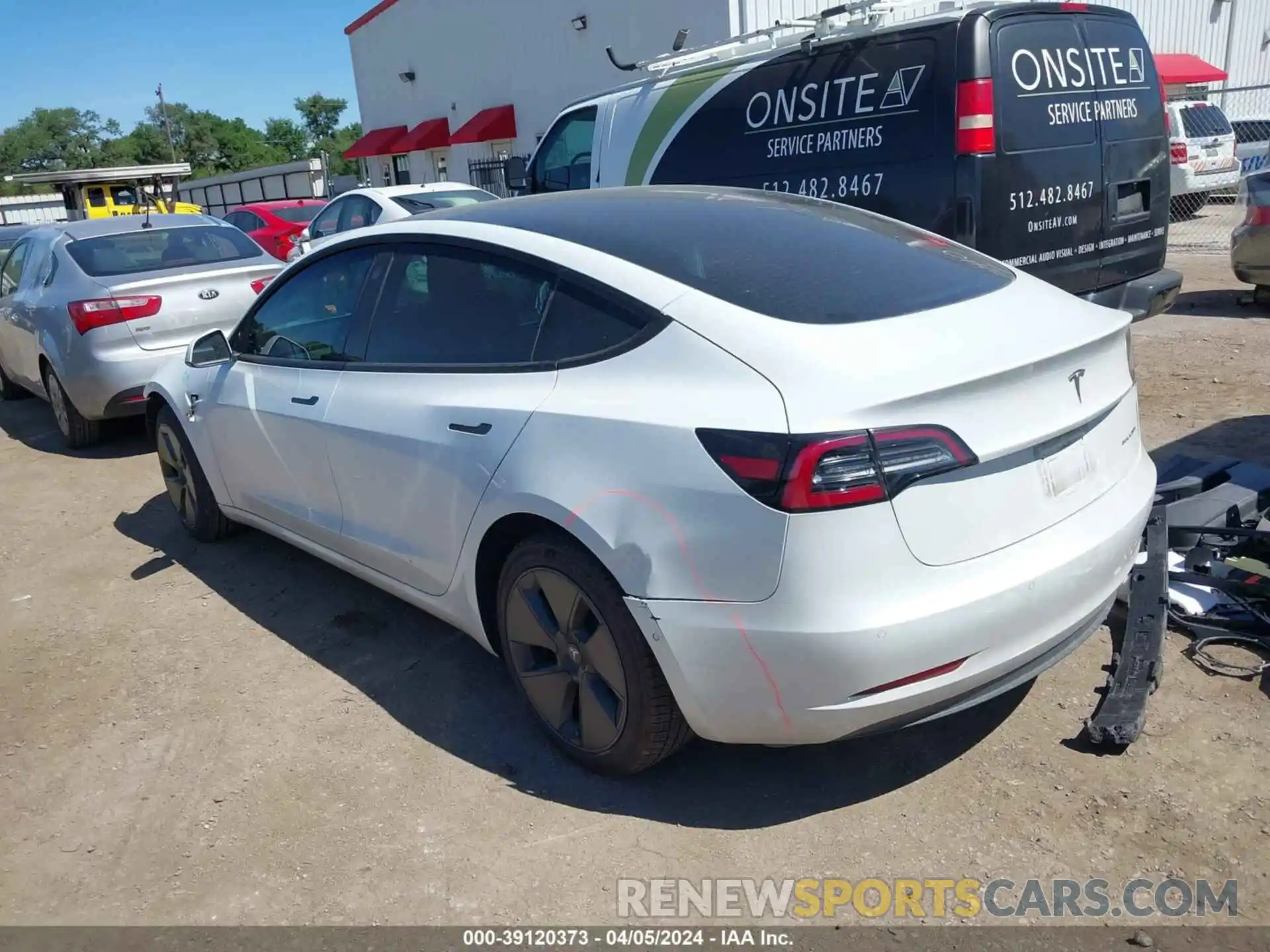 3 Photograph of a damaged car 5YJ3E1EB9NF122525 TESLA MODEL 3 2022