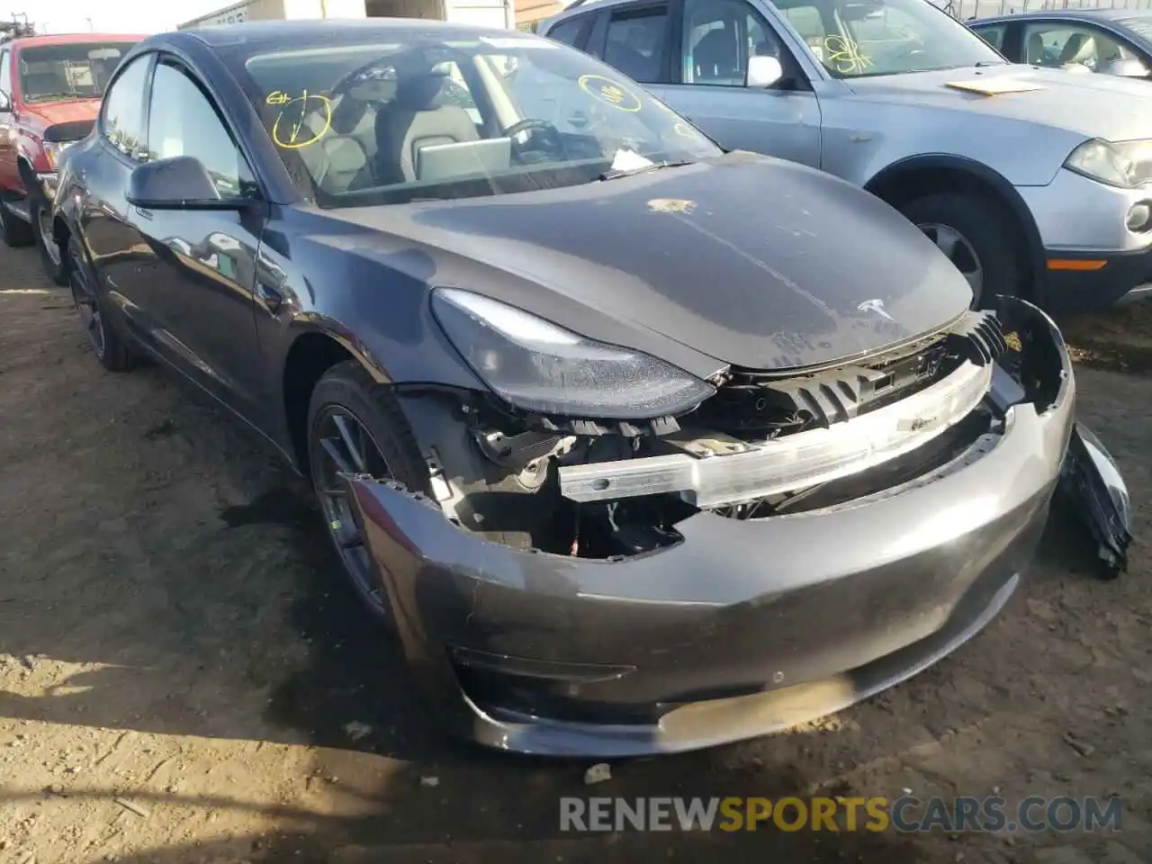 1 Photograph of a damaged car 5YJ3E1EB9NF123853 TESLA MODEL 3 2022