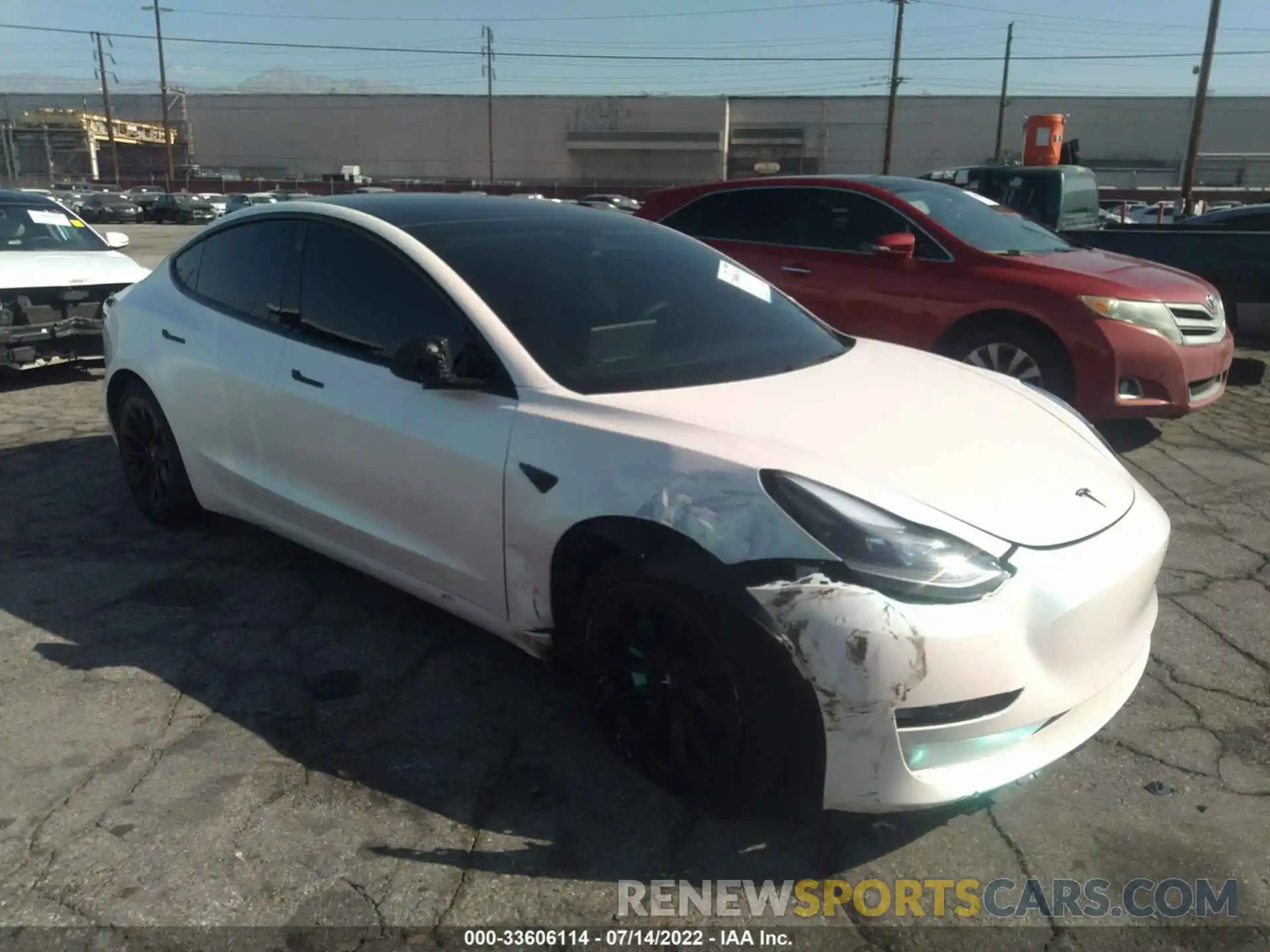 1 Photograph of a damaged car 5YJ3E1EB9NF130964 TESLA MODEL 3 2022