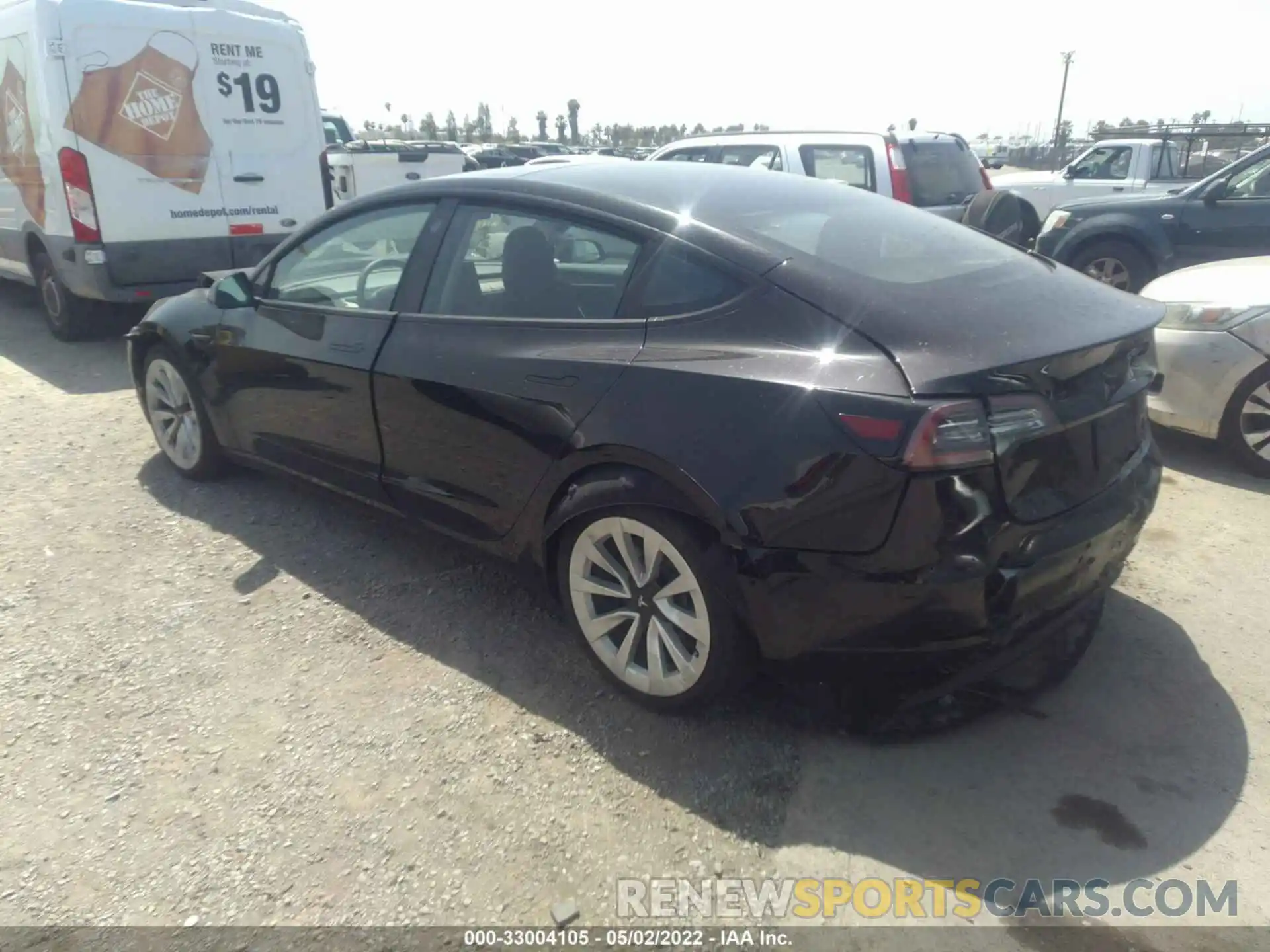 3 Photograph of a damaged car 5YJ3E1EB9NF134996 TESLA MODEL 3 2022