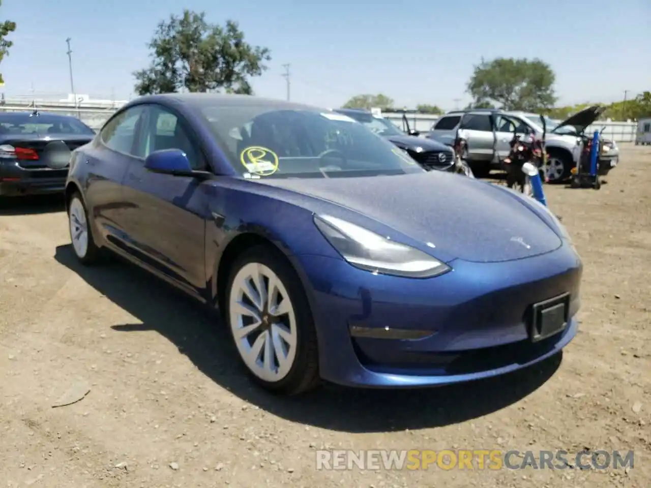 1 Photograph of a damaged car 5YJ3E1EB9NF144802 TESLA MODEL 3 2022