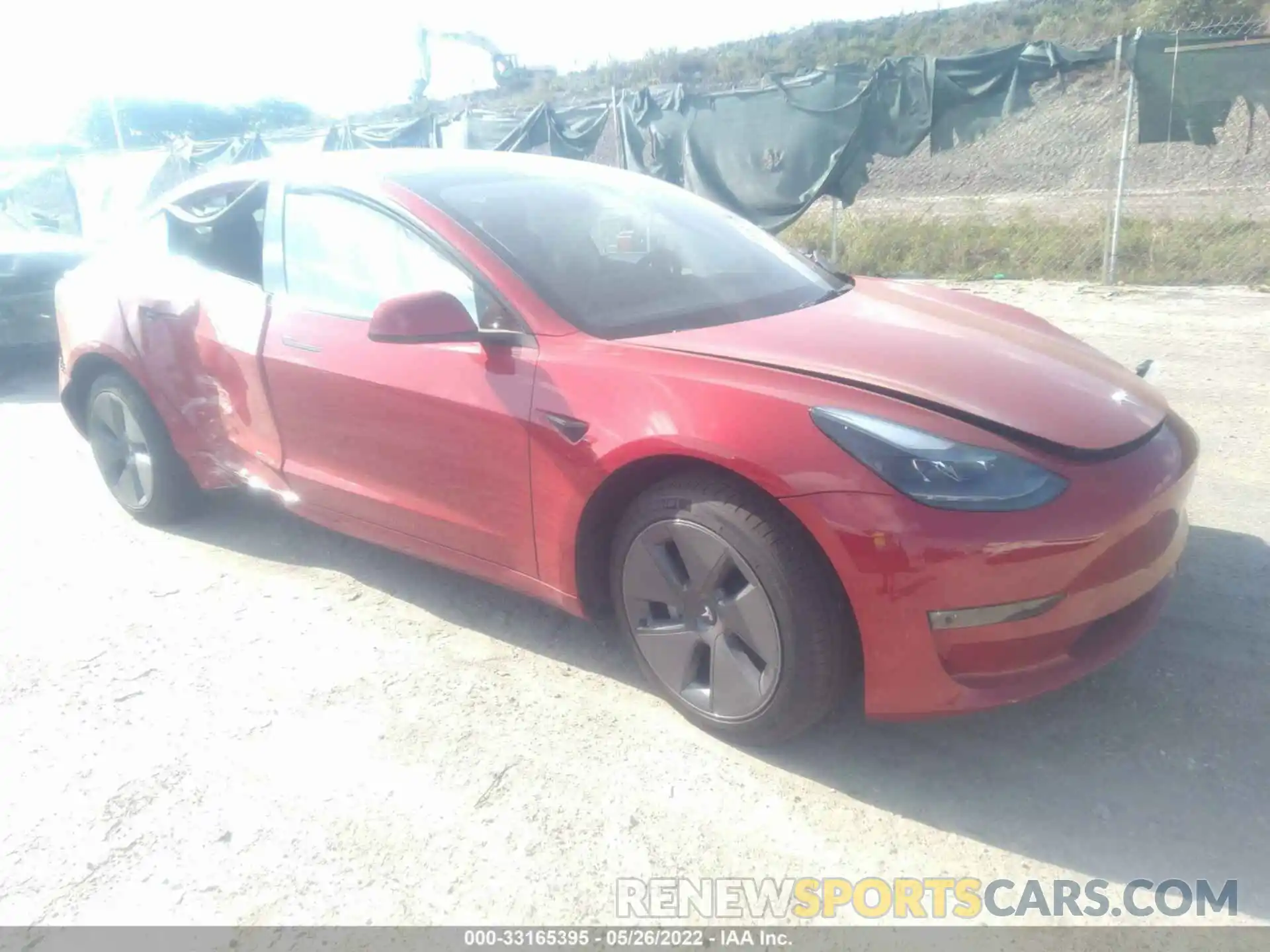 1 Photograph of a damaged car 5YJ3E1EB9NF162541 TESLA MODEL 3 2022