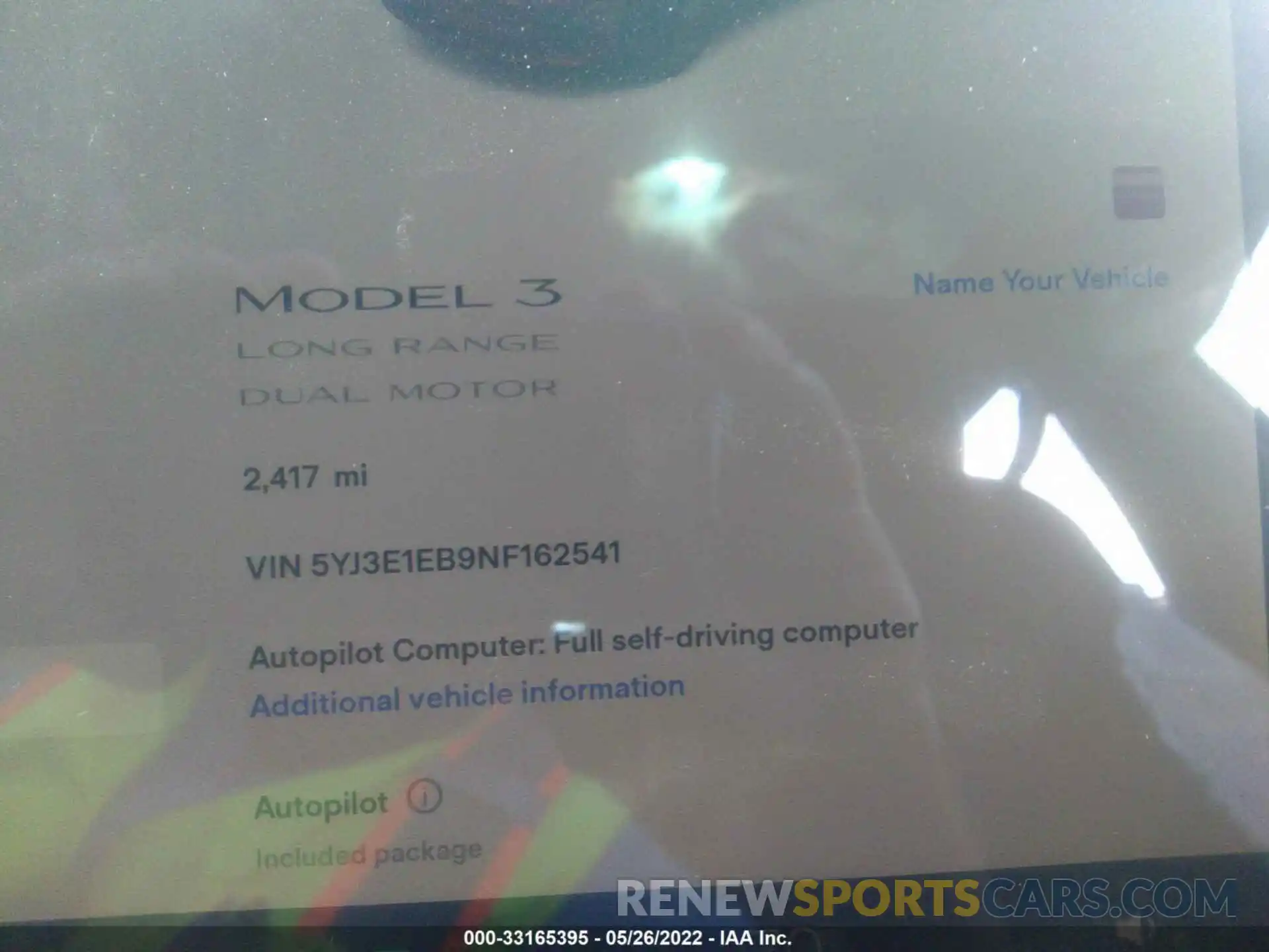 7 Photograph of a damaged car 5YJ3E1EB9NF162541 TESLA MODEL 3 2022